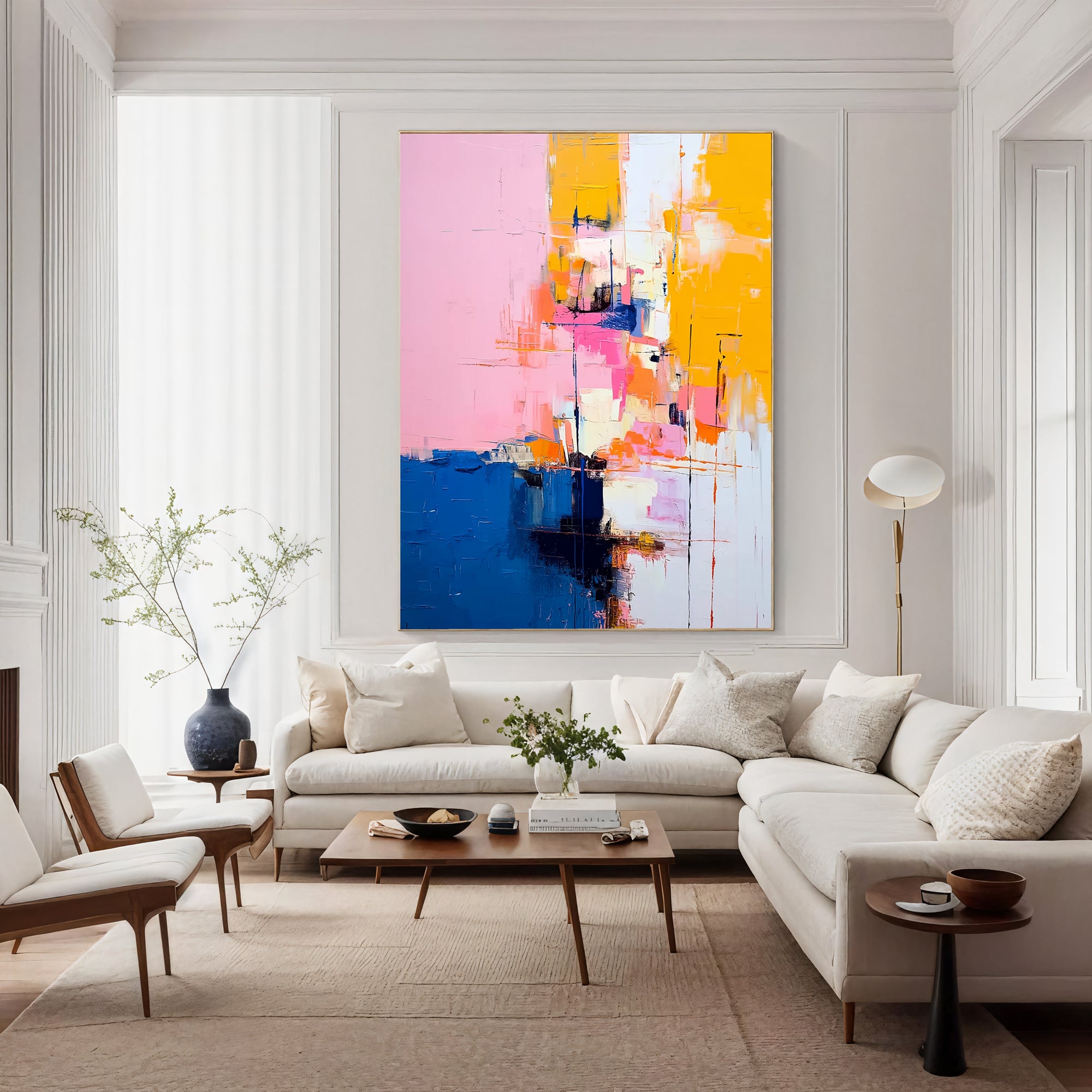 Textured Colorful Dynamism | Pink Yellow