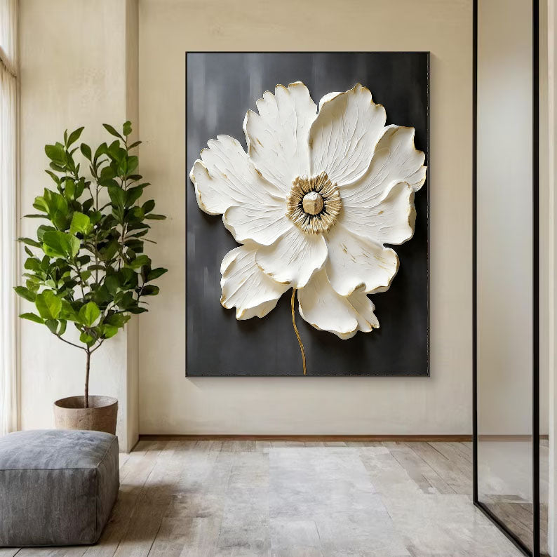 Sculpted Petal Elegance | Gilded Bloom