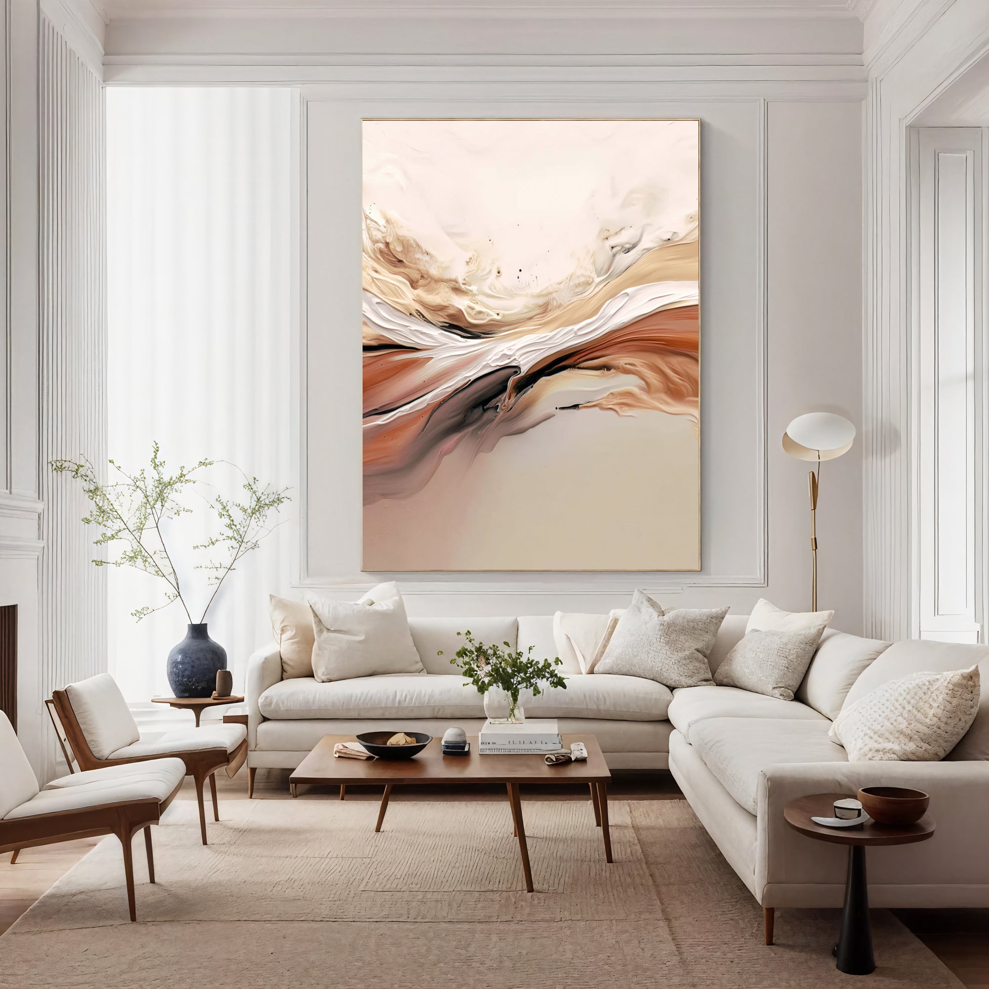 Textured Warm Swirls | Blush Hues