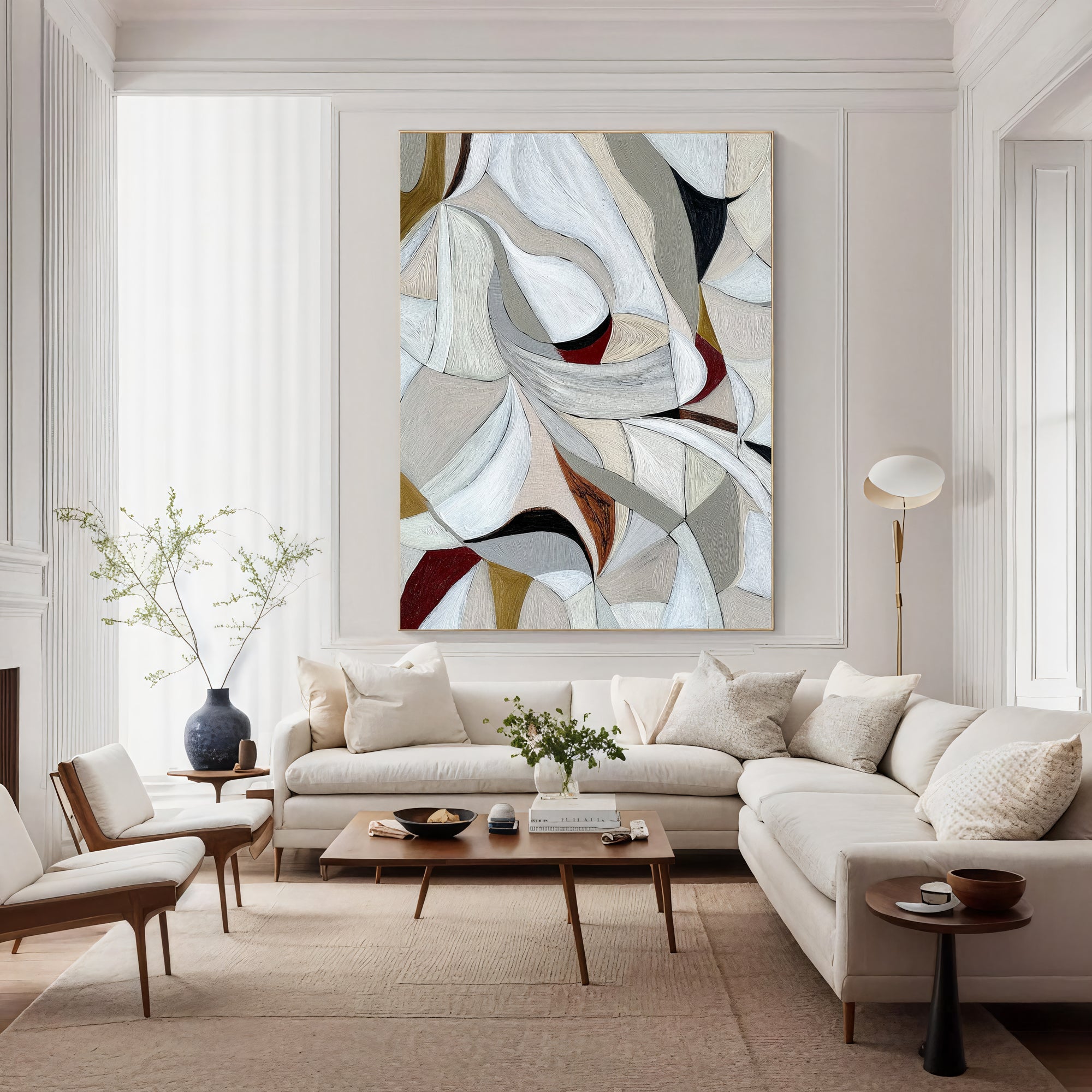 Textured Abstract Opulence | Neutral Swirl