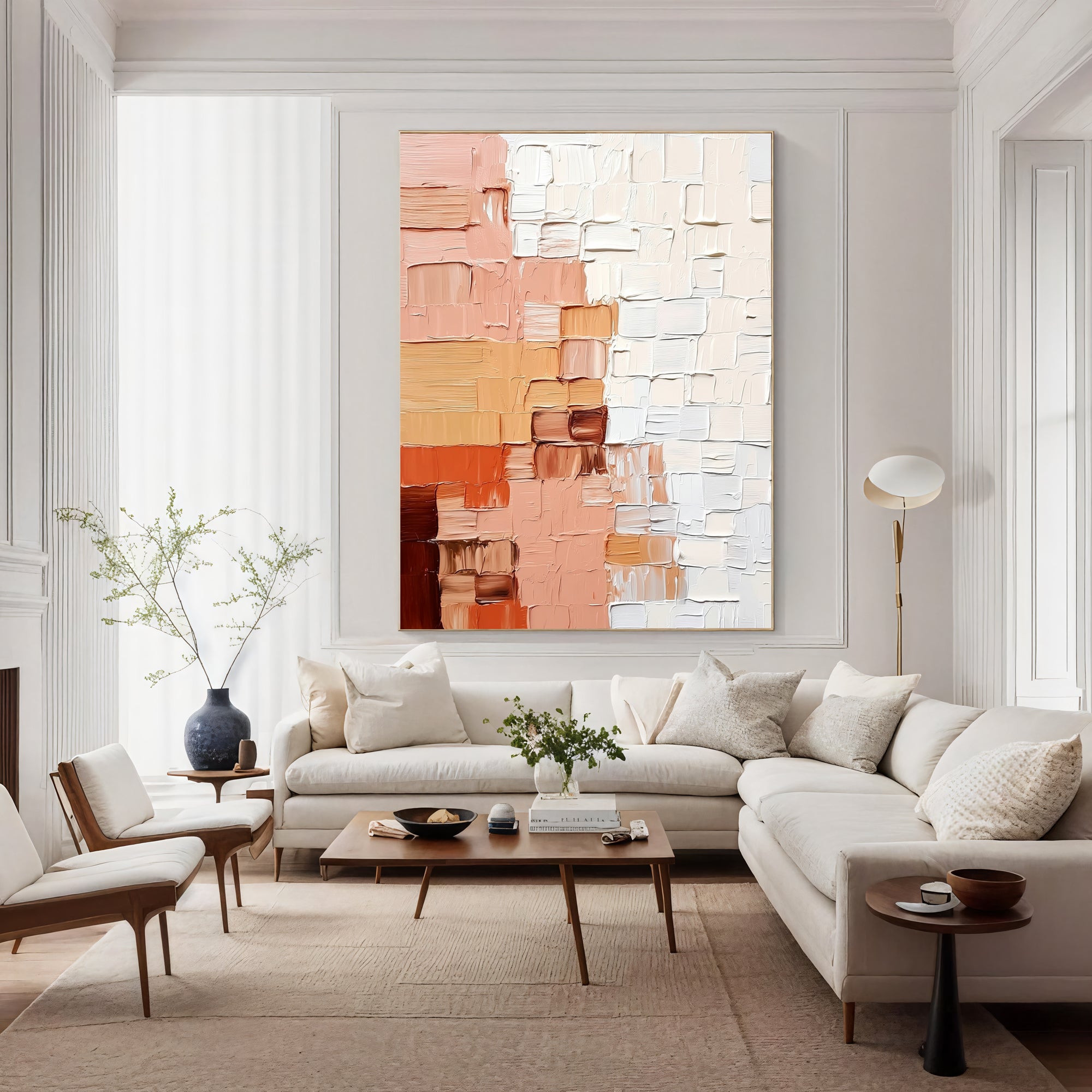 Textured Abstract Warmth | Coral Blend