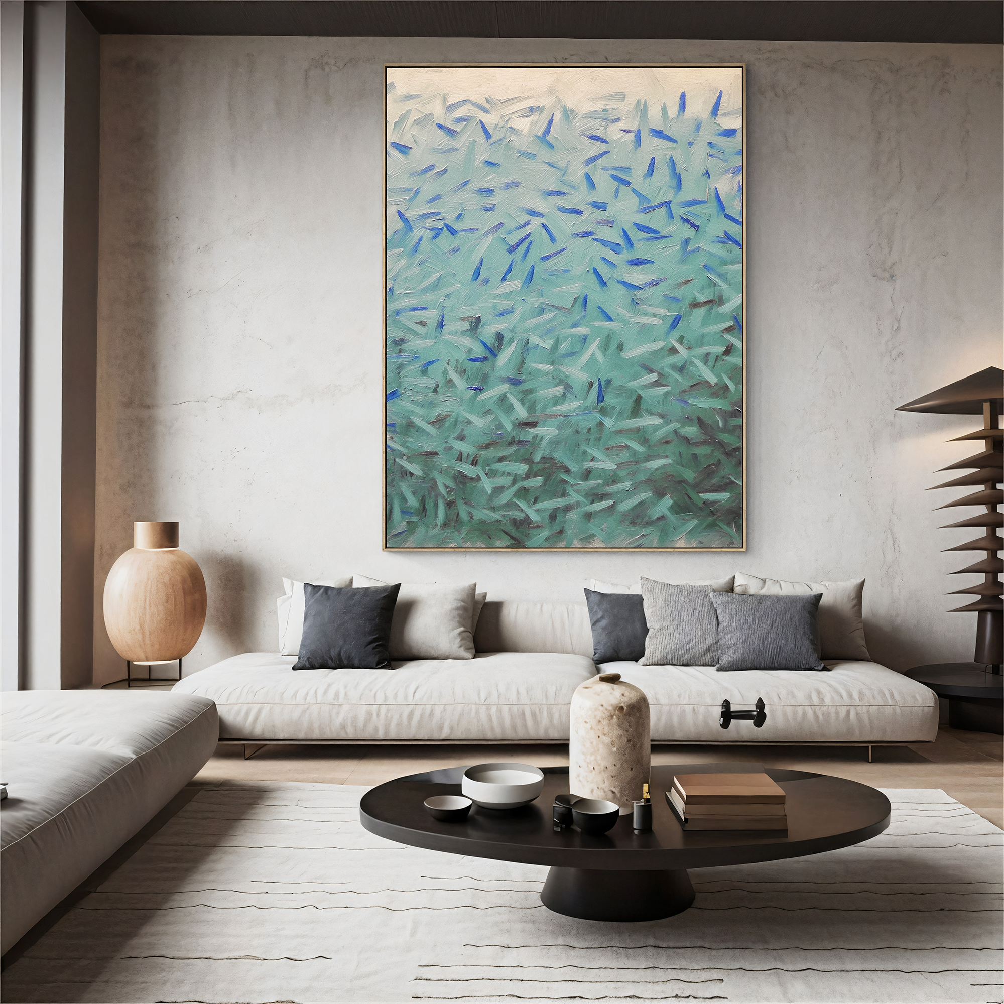 Textured Brush Abundance | Blue Teal