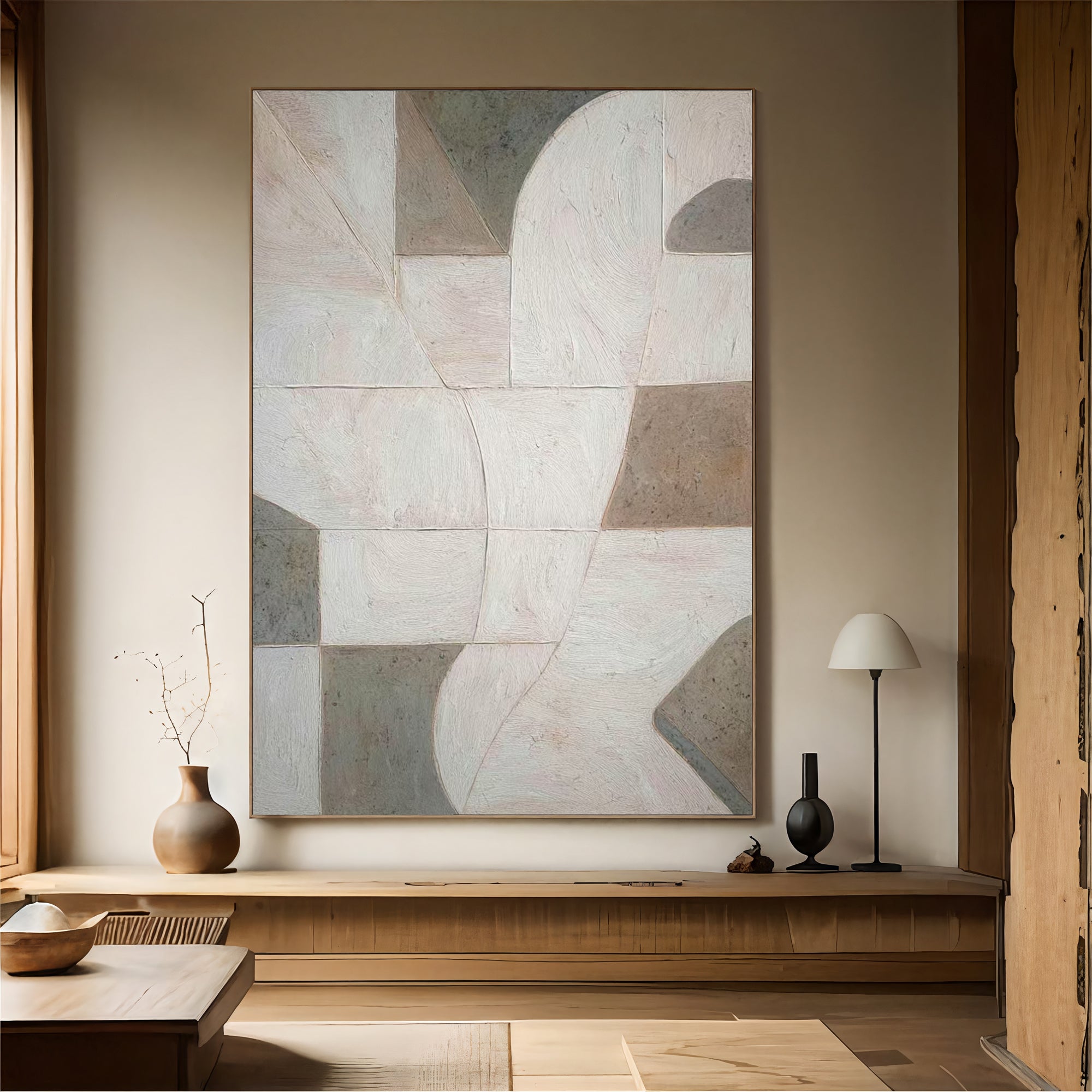 Textured Geometric Elegance | Muted Hues