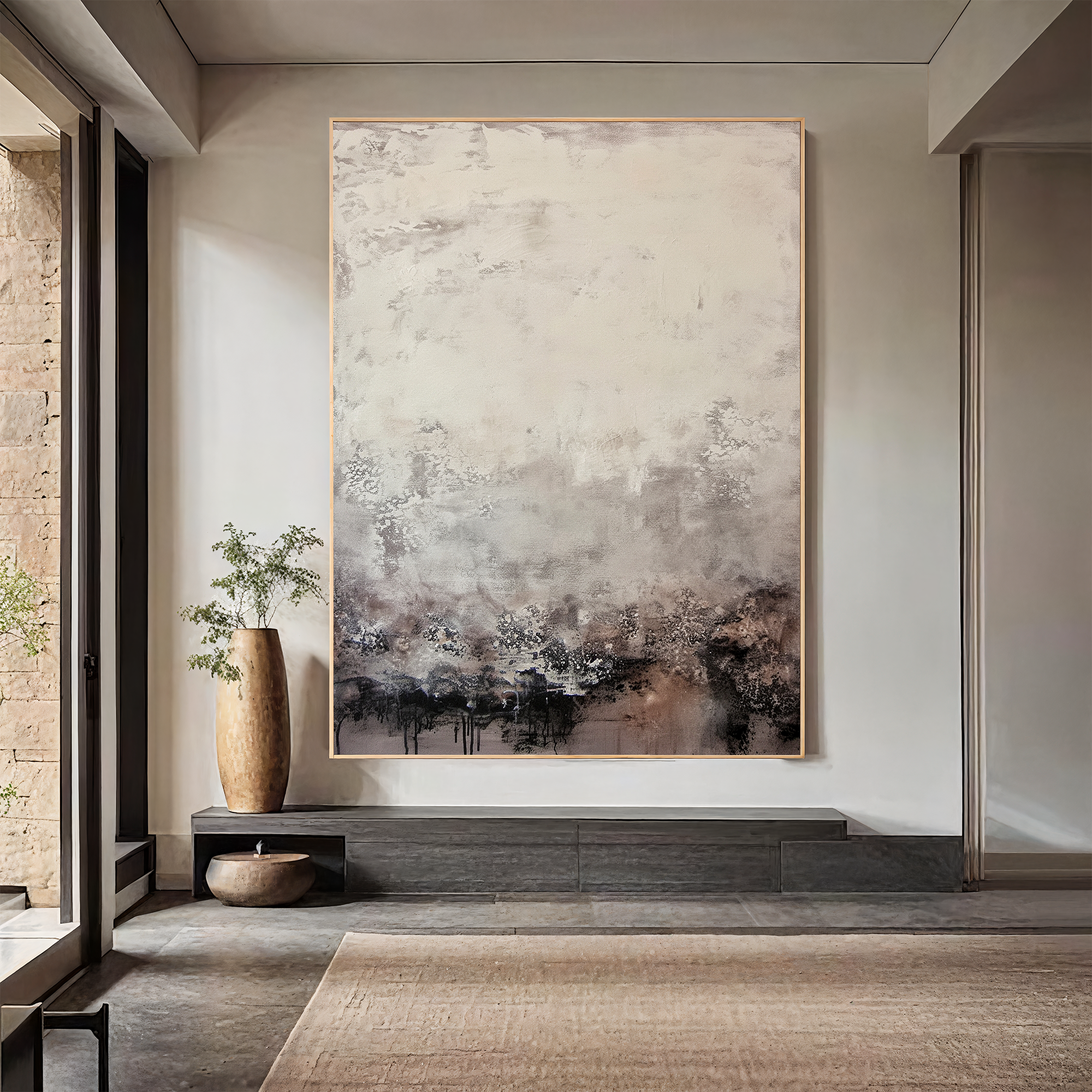 Textured Misty Sophistication | Grey Beige