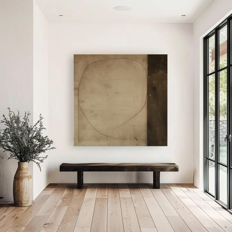 Textured Minimal Curve | Earth Tone