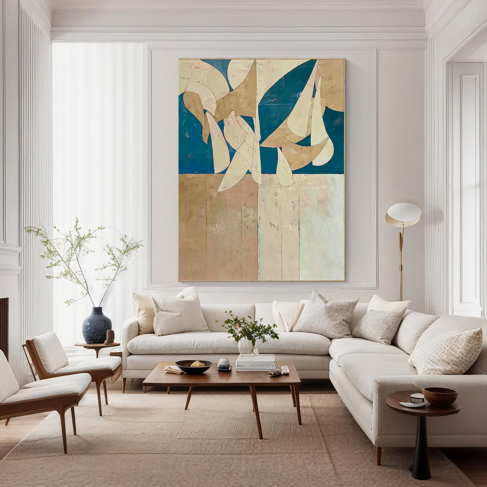 Textured Geometric Elegance | Navy Hues