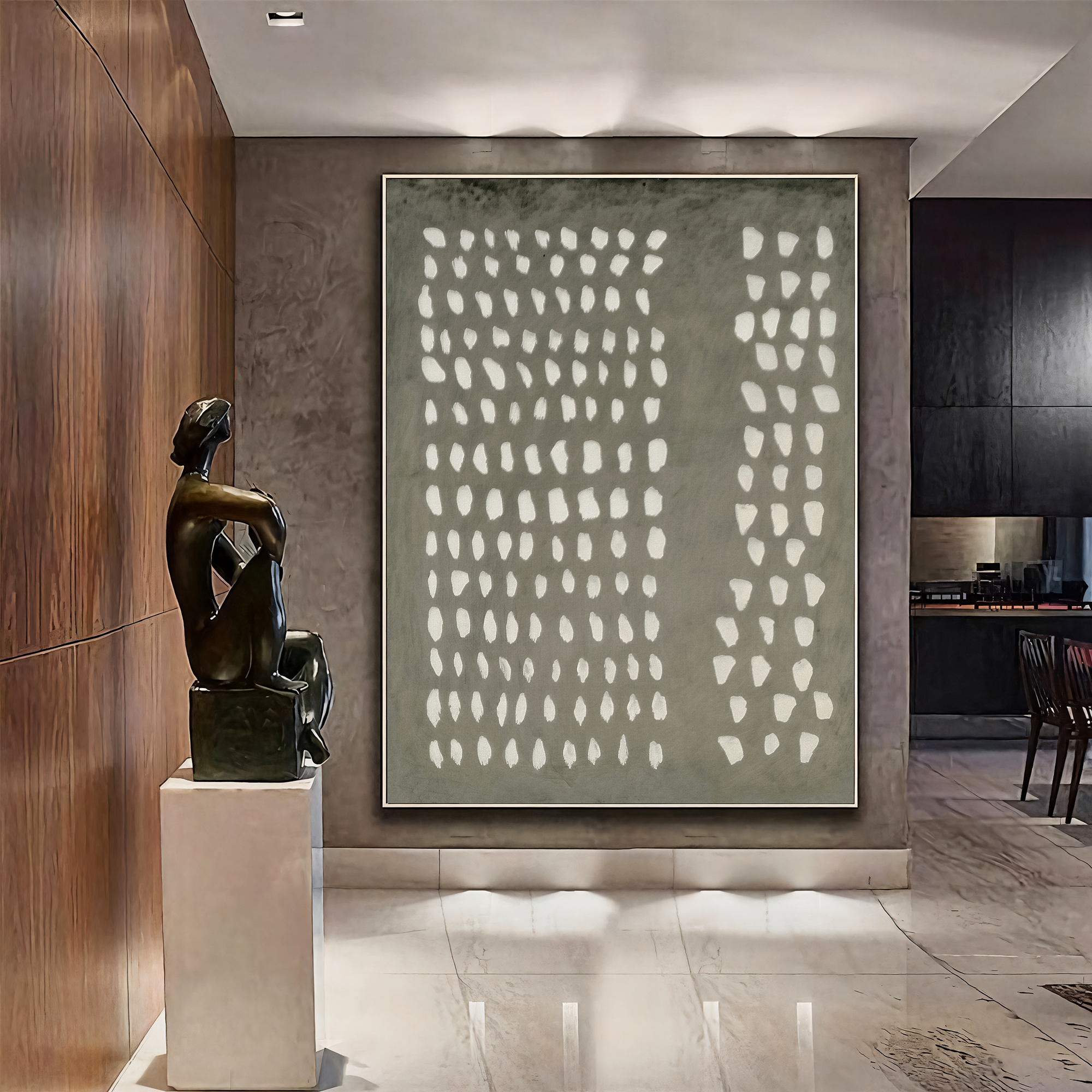 Textured Dot Rhythm | Sage Whisper