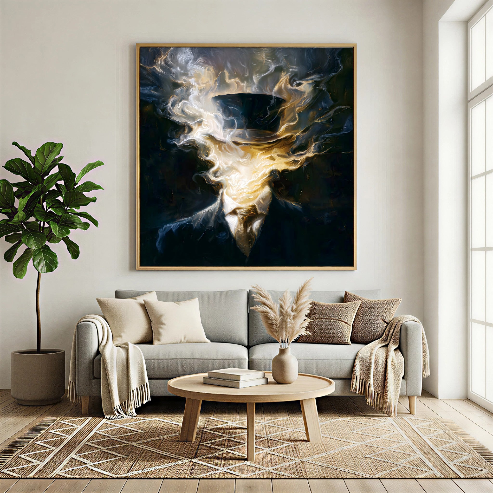 Ethereal Smoke Silhouette | Golden Specter
