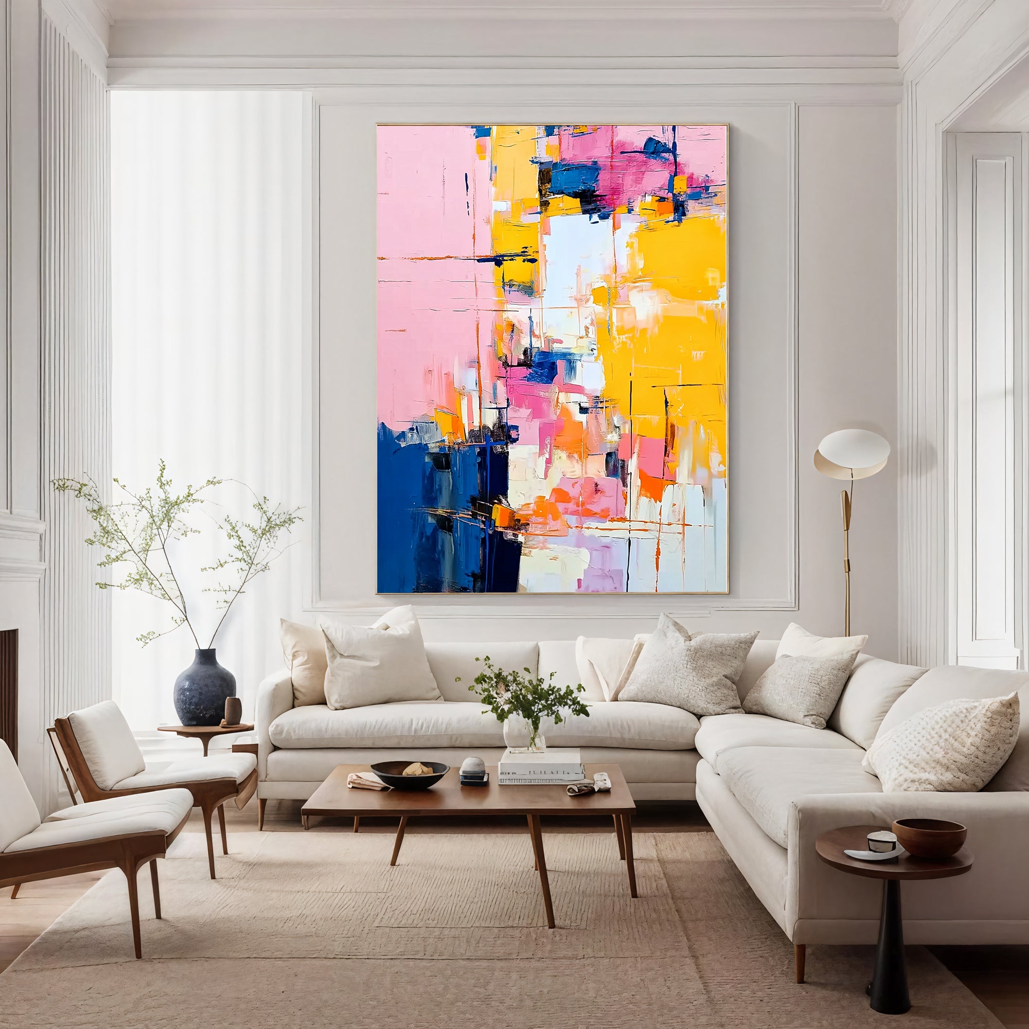 Textured Colorful Vitality | Pink Yellow