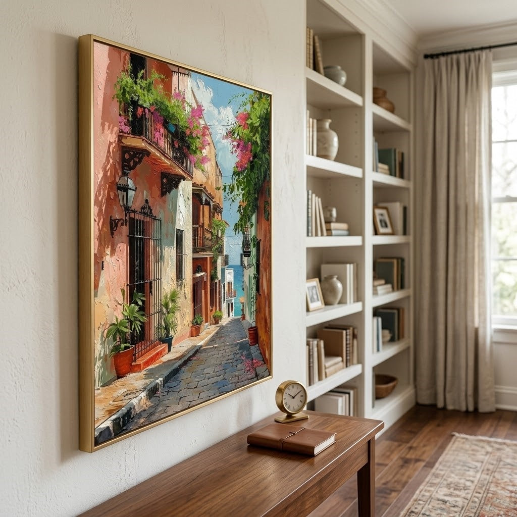 Impressionist Art | Seaside Floral Lane