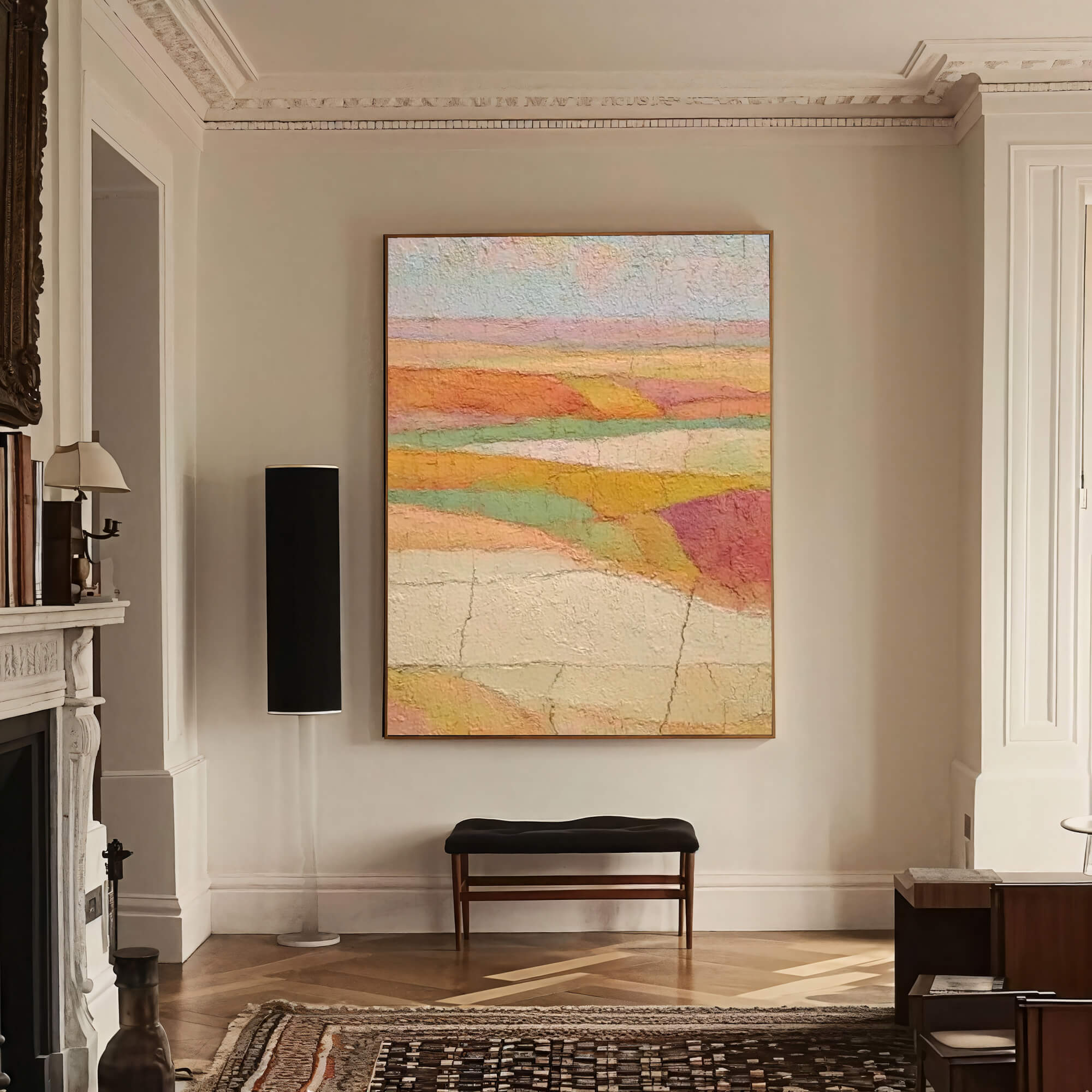 Textured Pastoral Vista | Warm Hues