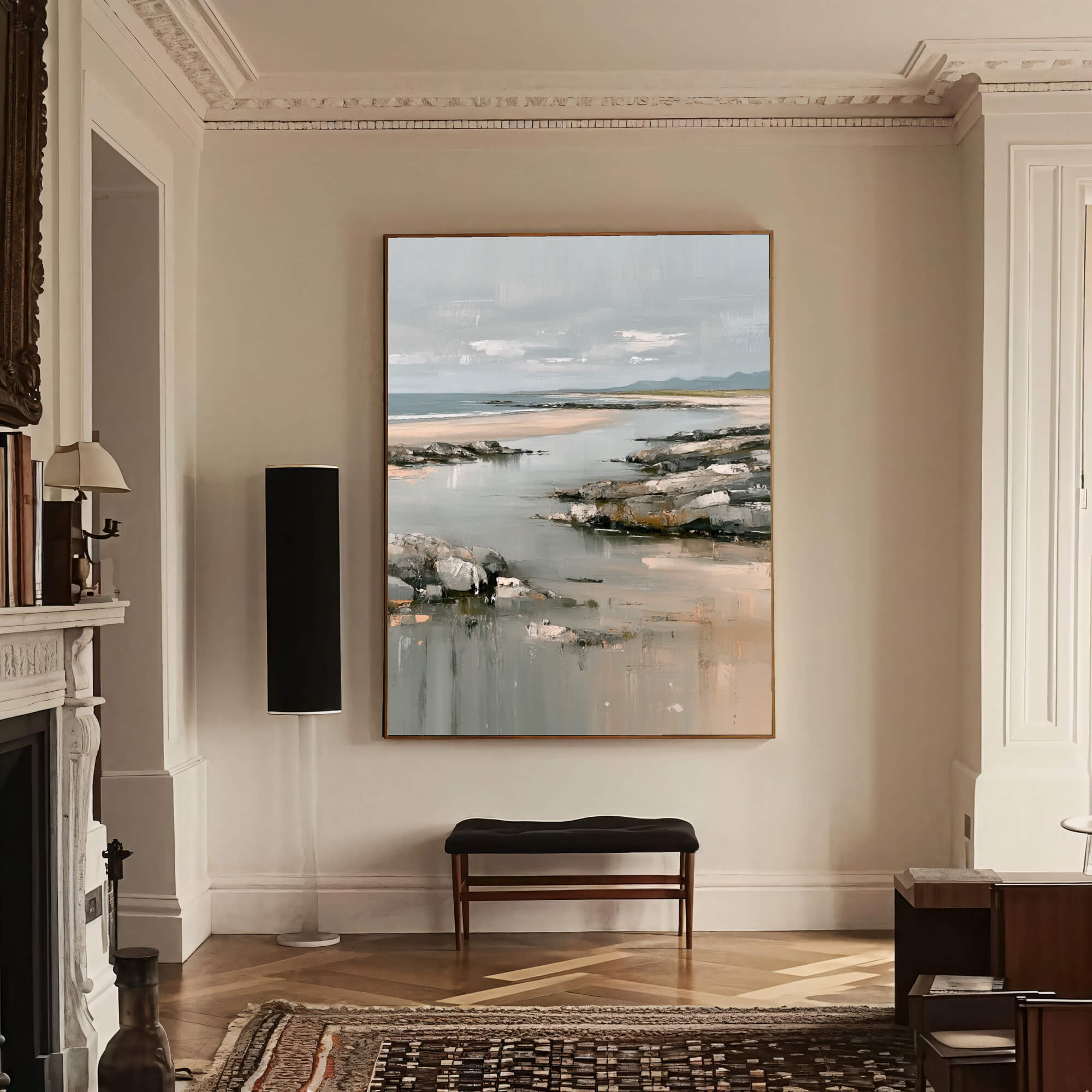 Textured Coastal Vista | Rocky Shore