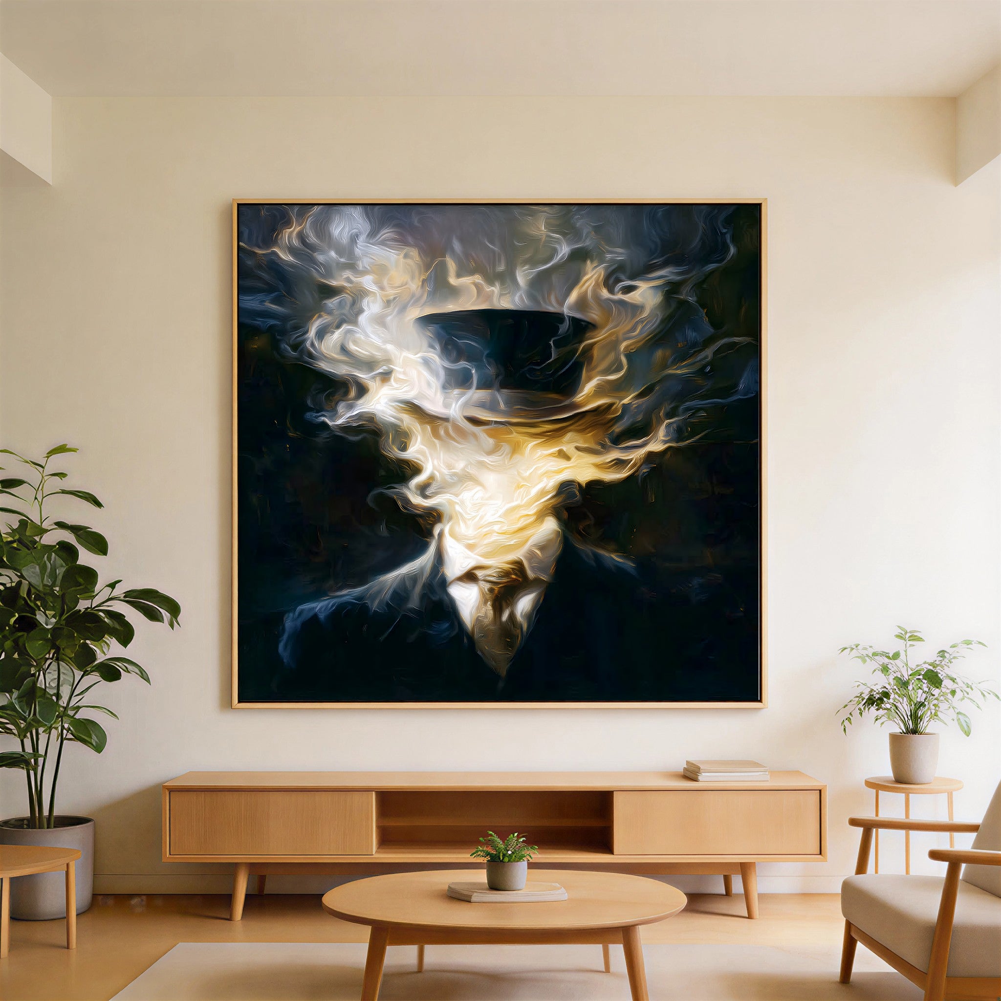 Ethereal Smoke Silhouette | Golden Specter