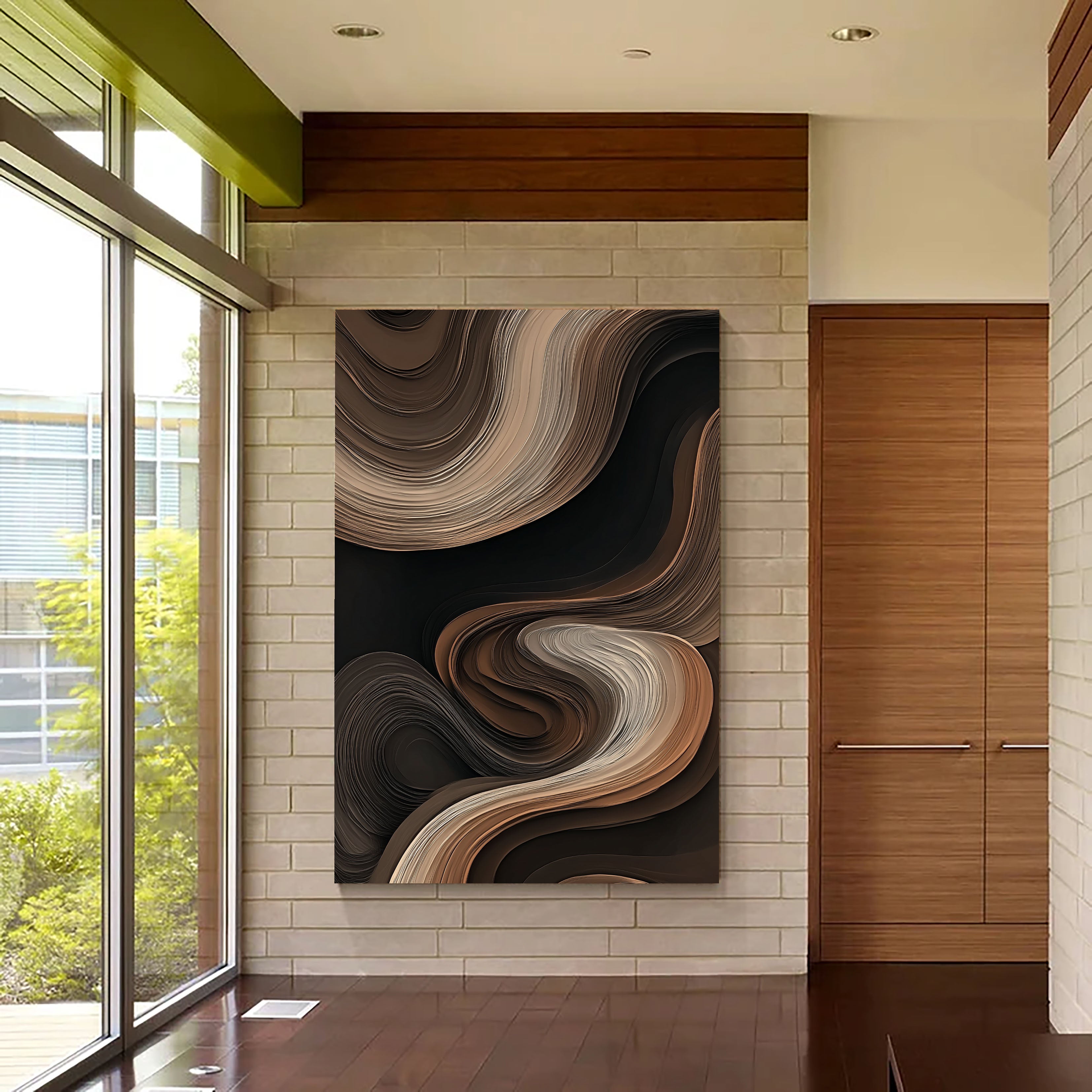 Textured Circumvoluted Opulence | Umber Swirls