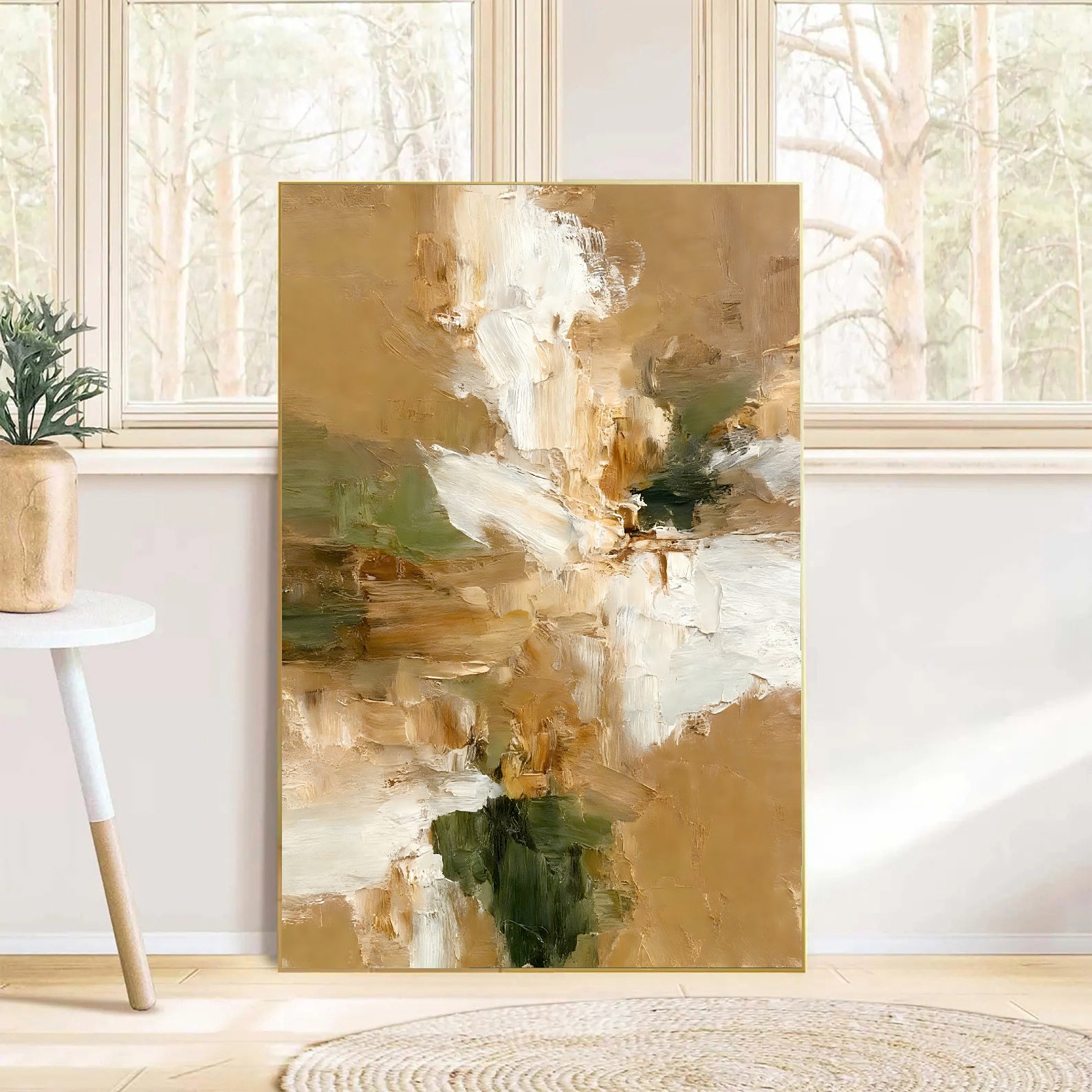 Textured Floral Earthiness | Cream Bloom