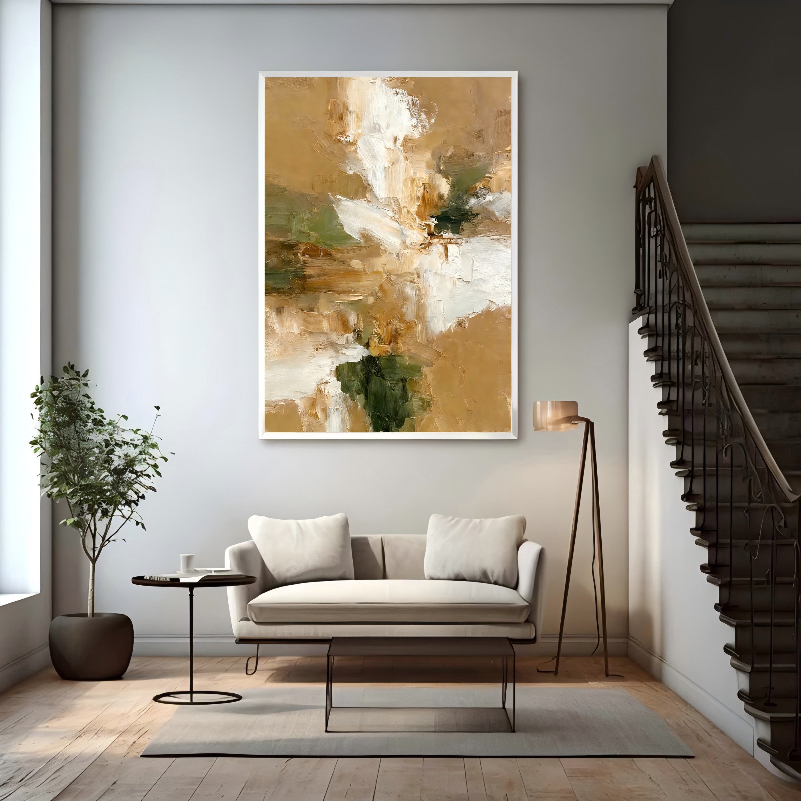 Textured Floral Earthiness | Cream Bloom