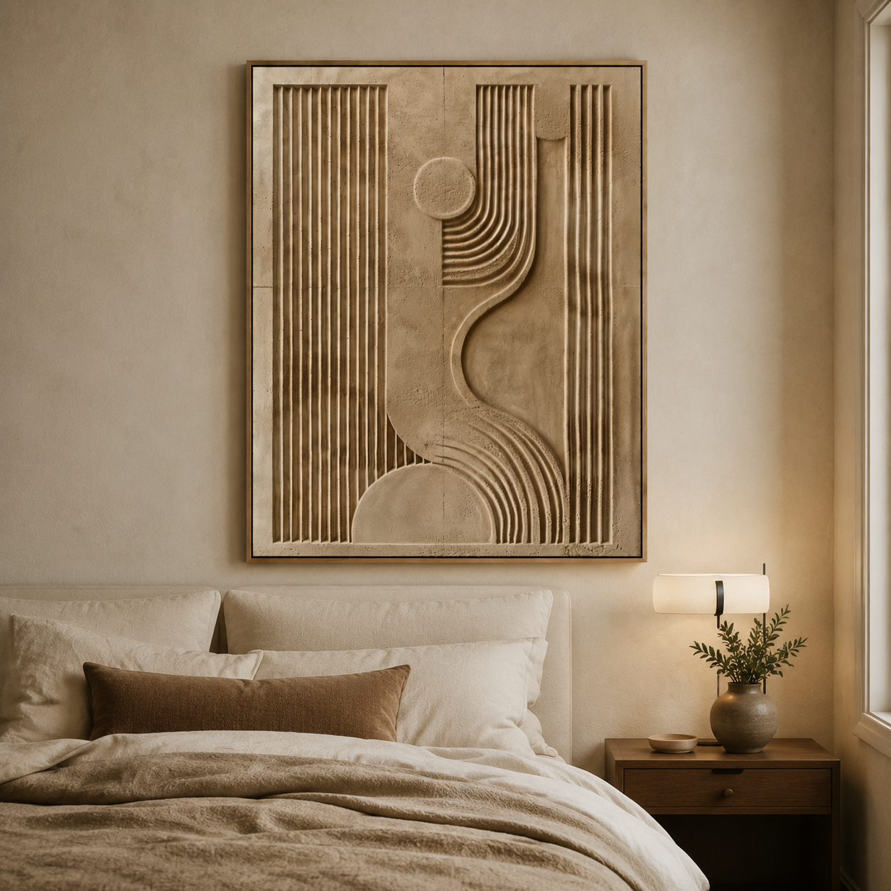 3D-Textured Art | Sandstone Wave Geometry