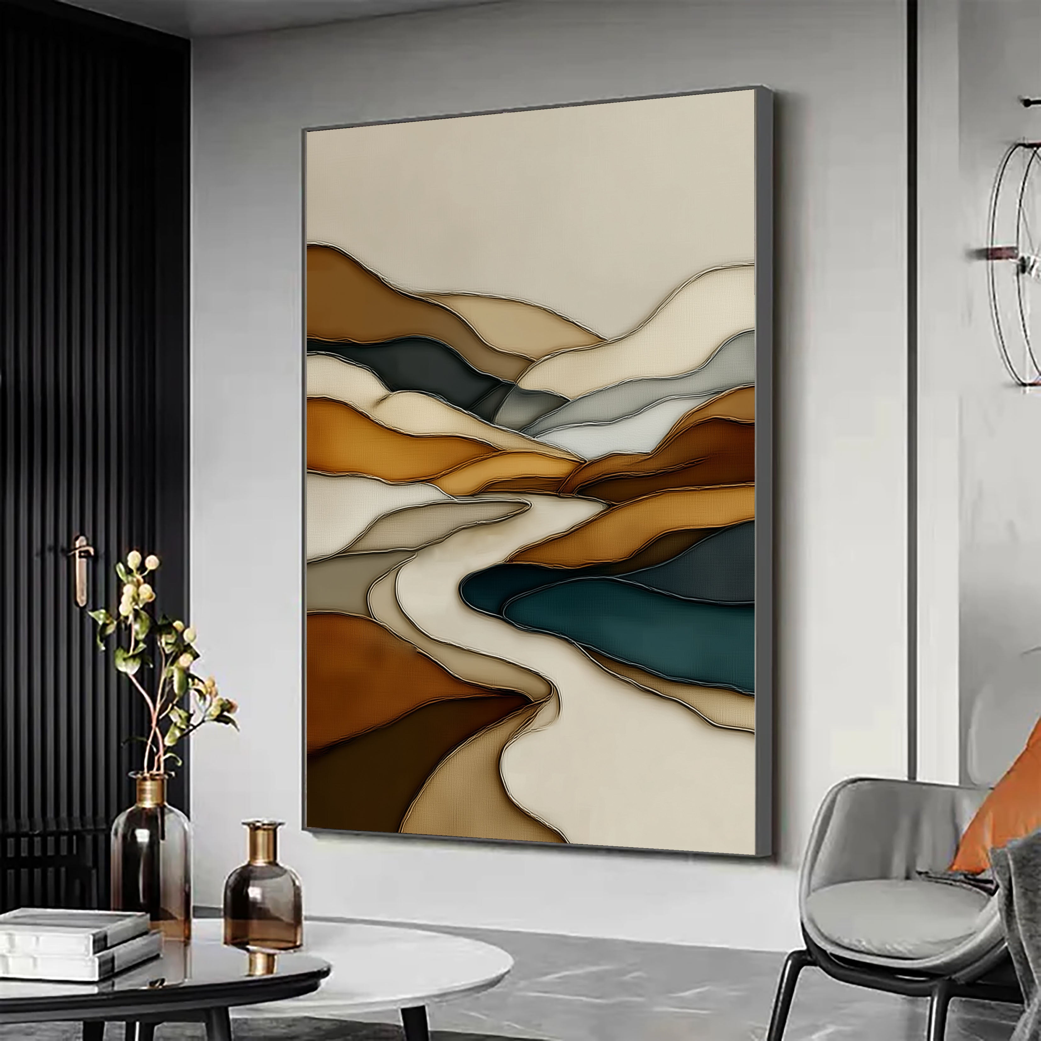 Textured Topographic Elegance | Earthy Currents