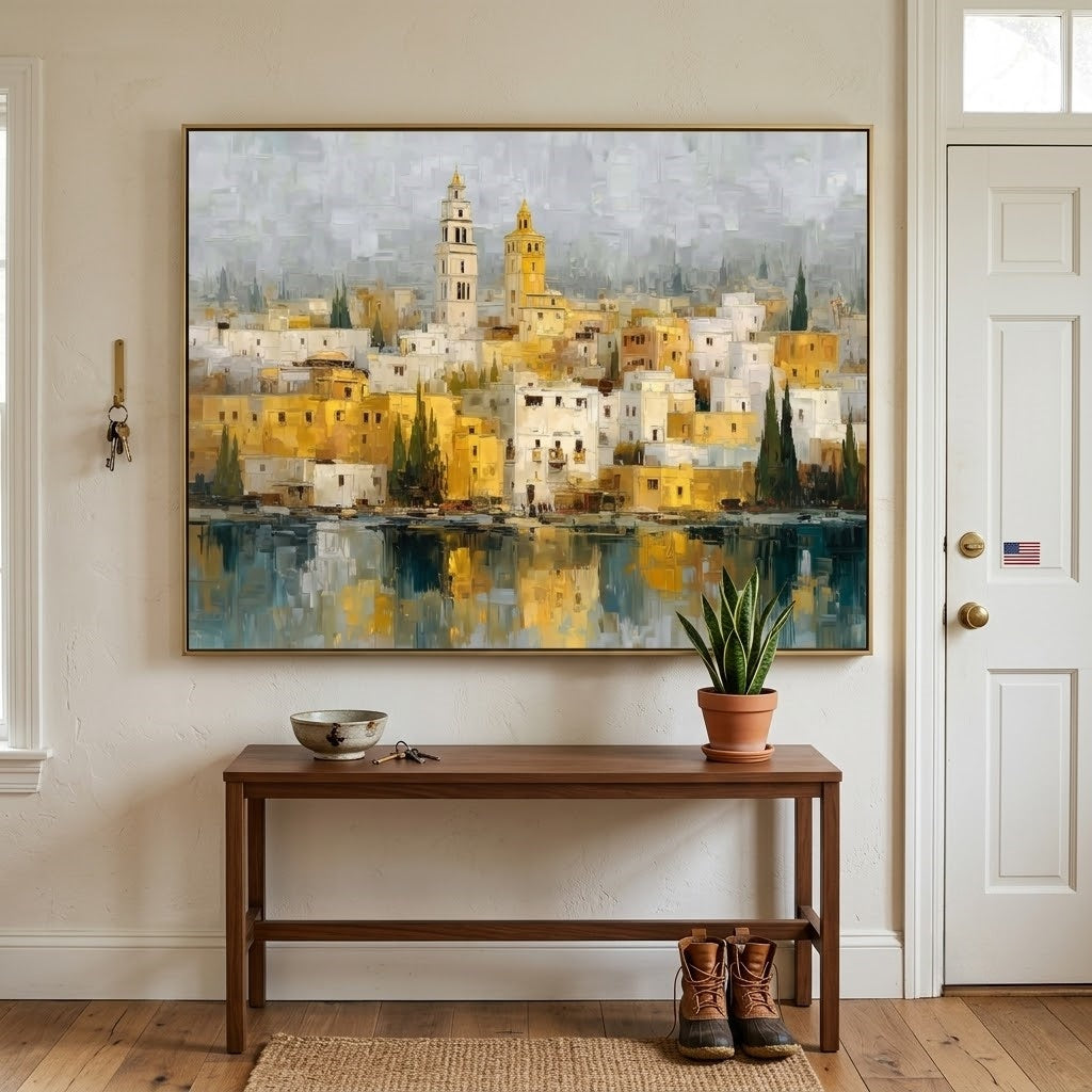 Neutrale geometrische Kunst | Strukturierte Eleganz
