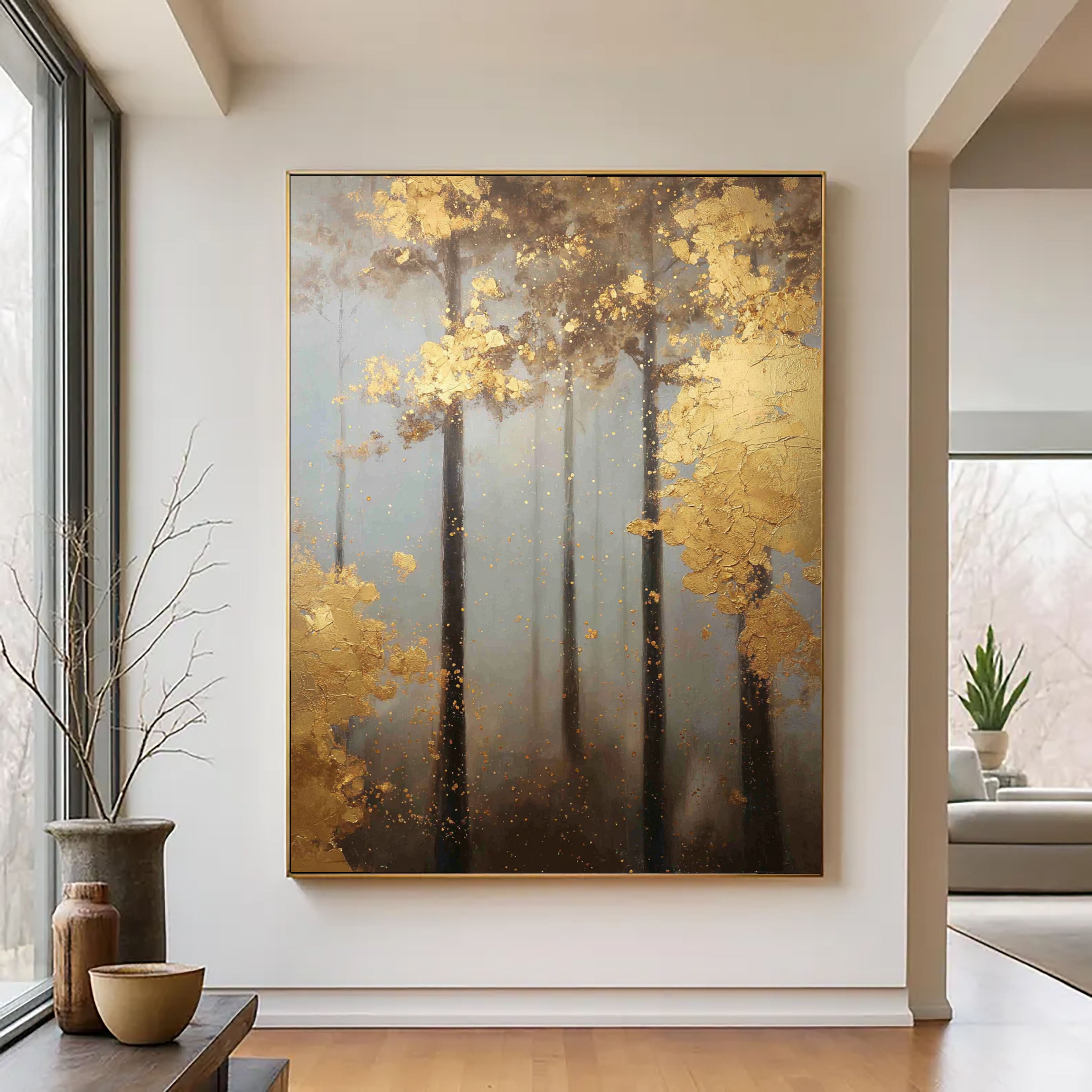 Textured Forest Elegance | Gilded Canopies