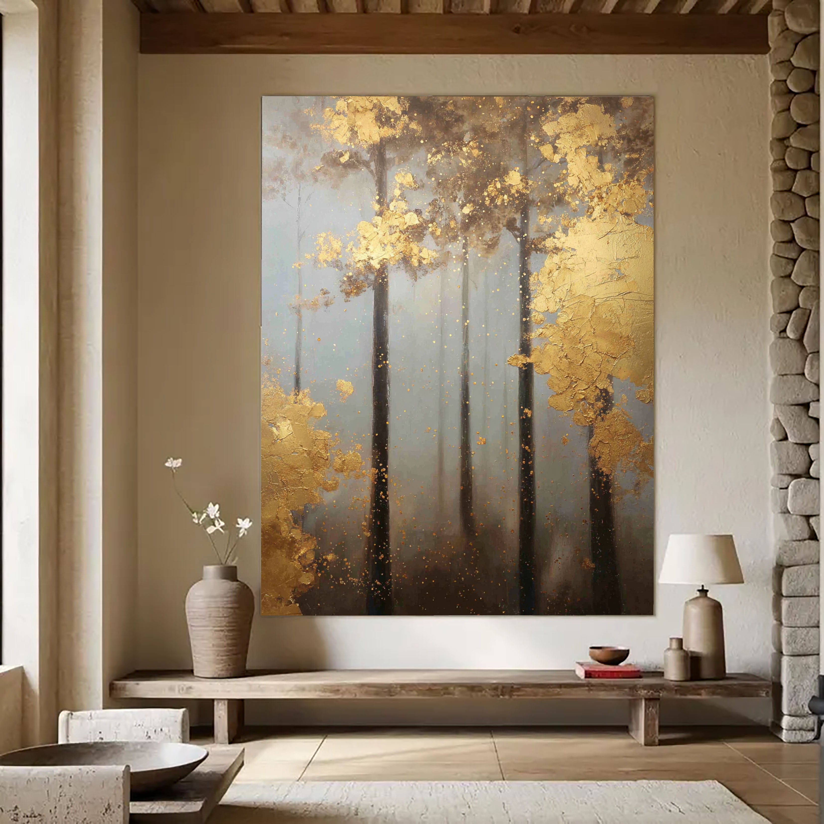 Textured Forest Elegance | Gilded Canopies