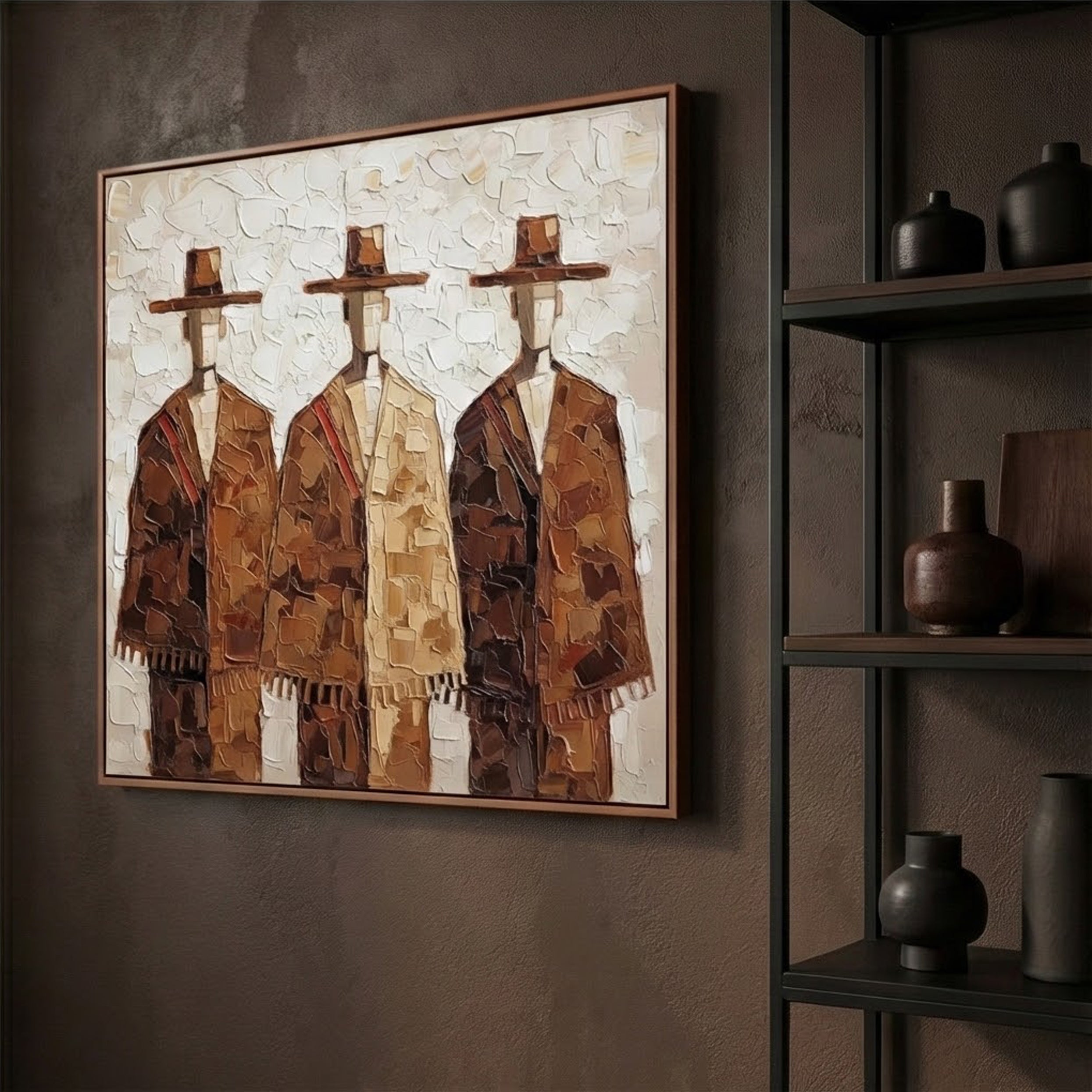 Textured Rustic Trio | Hat Silhouettes