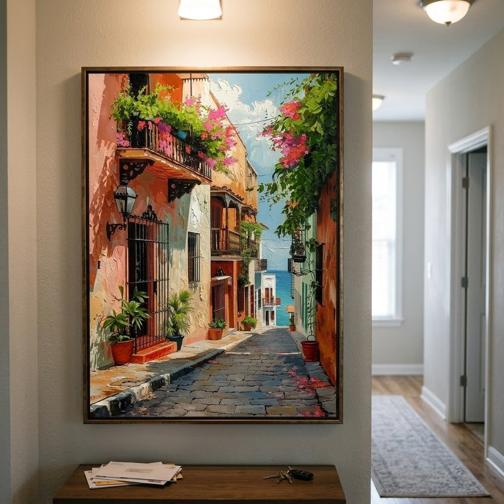 Impressionist Art | Seaside Floral Lane