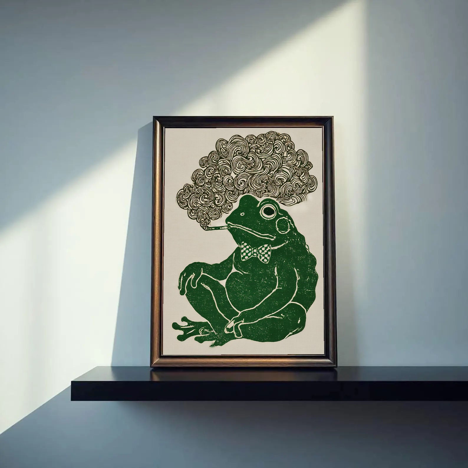 Textured Whimsical Frog | Swirl Smoke