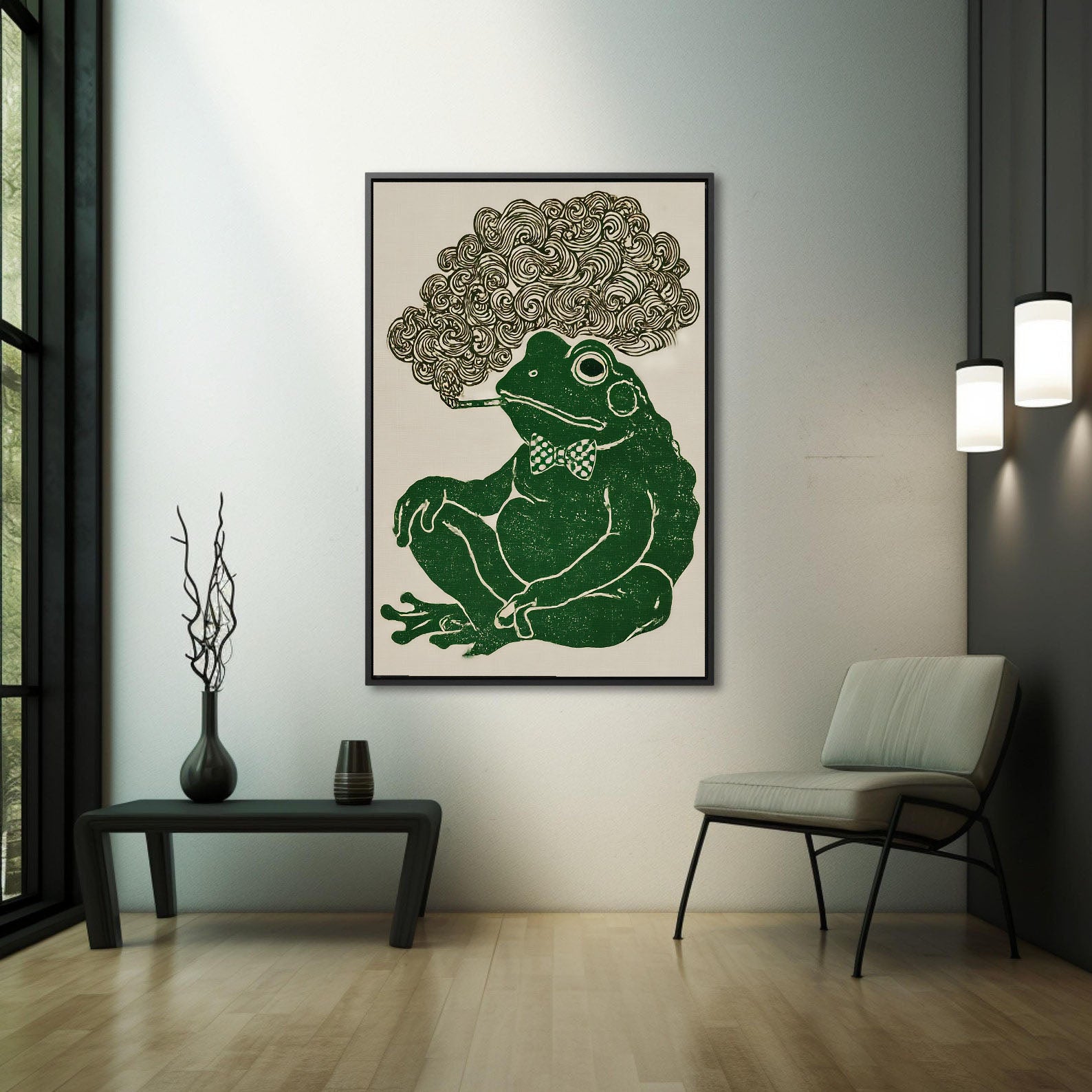 Textured Whimsical Frog | Swirl Smoke