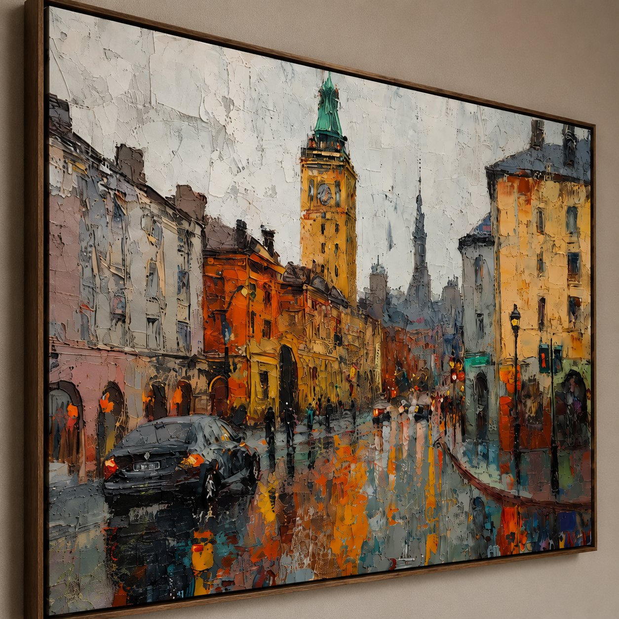 Impressionist Art | Wet Street Glow