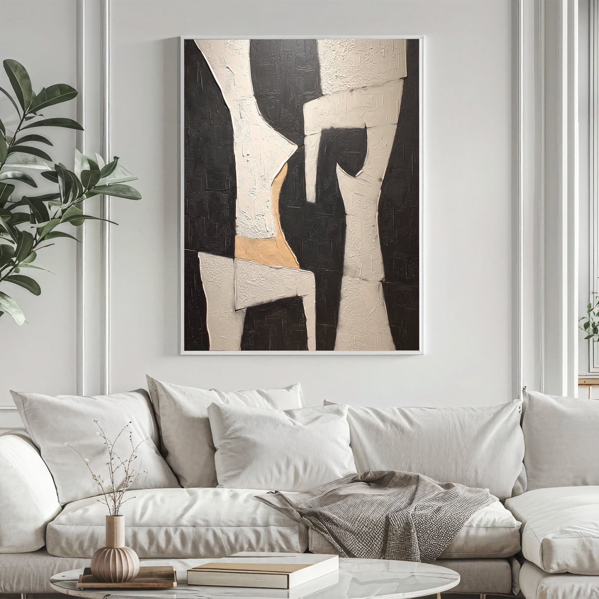 Impasto Ebony Configurations | Ivory Inflections