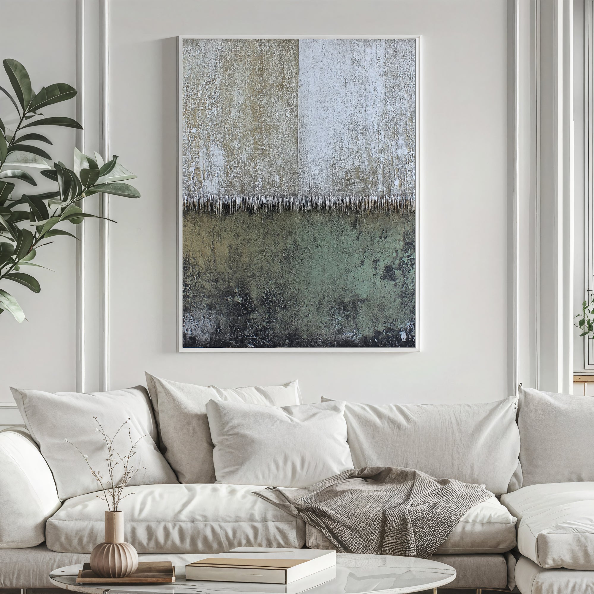 Textured Distressed Opulence | Teal Grays