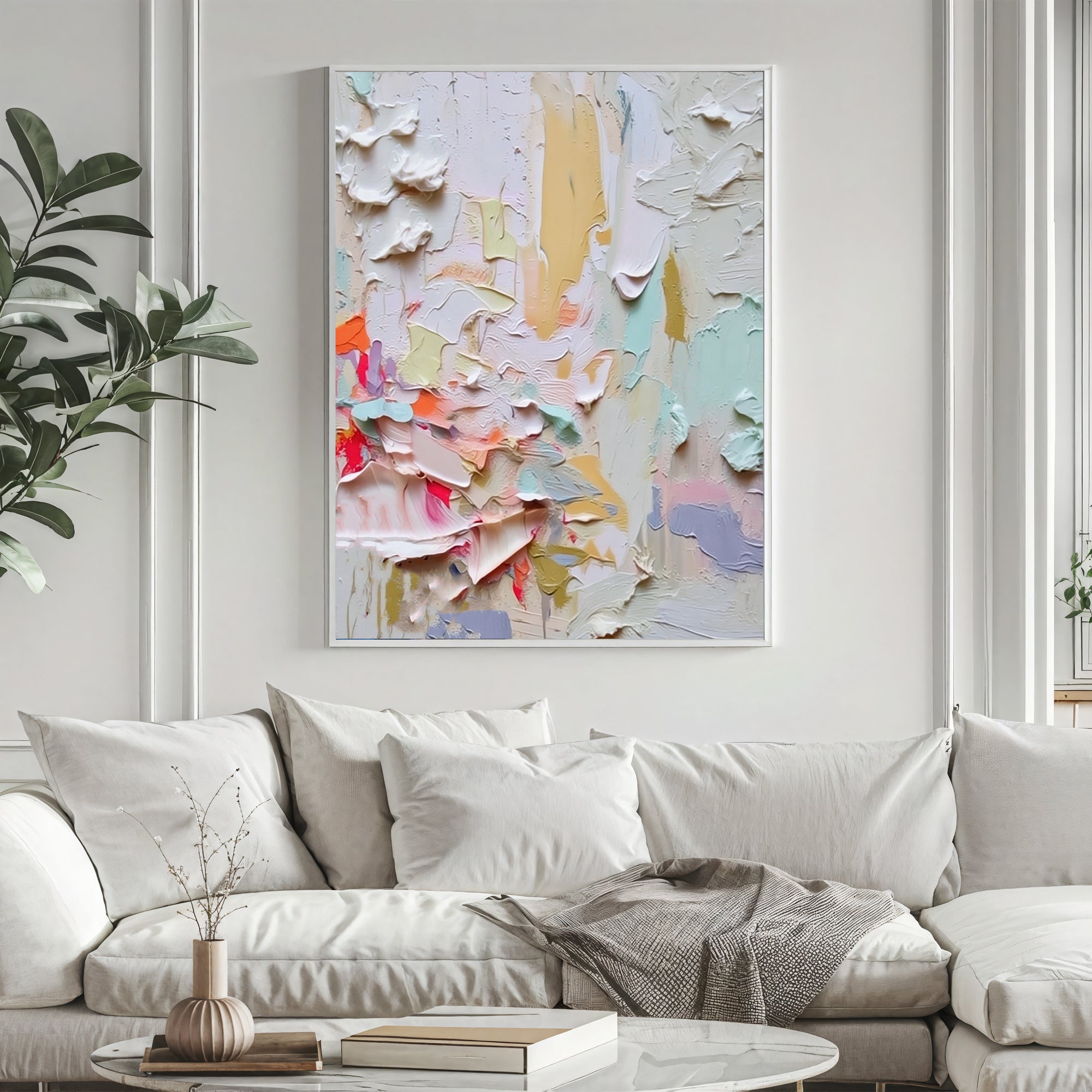 Textured Vivid Strokes | Pastel Hues