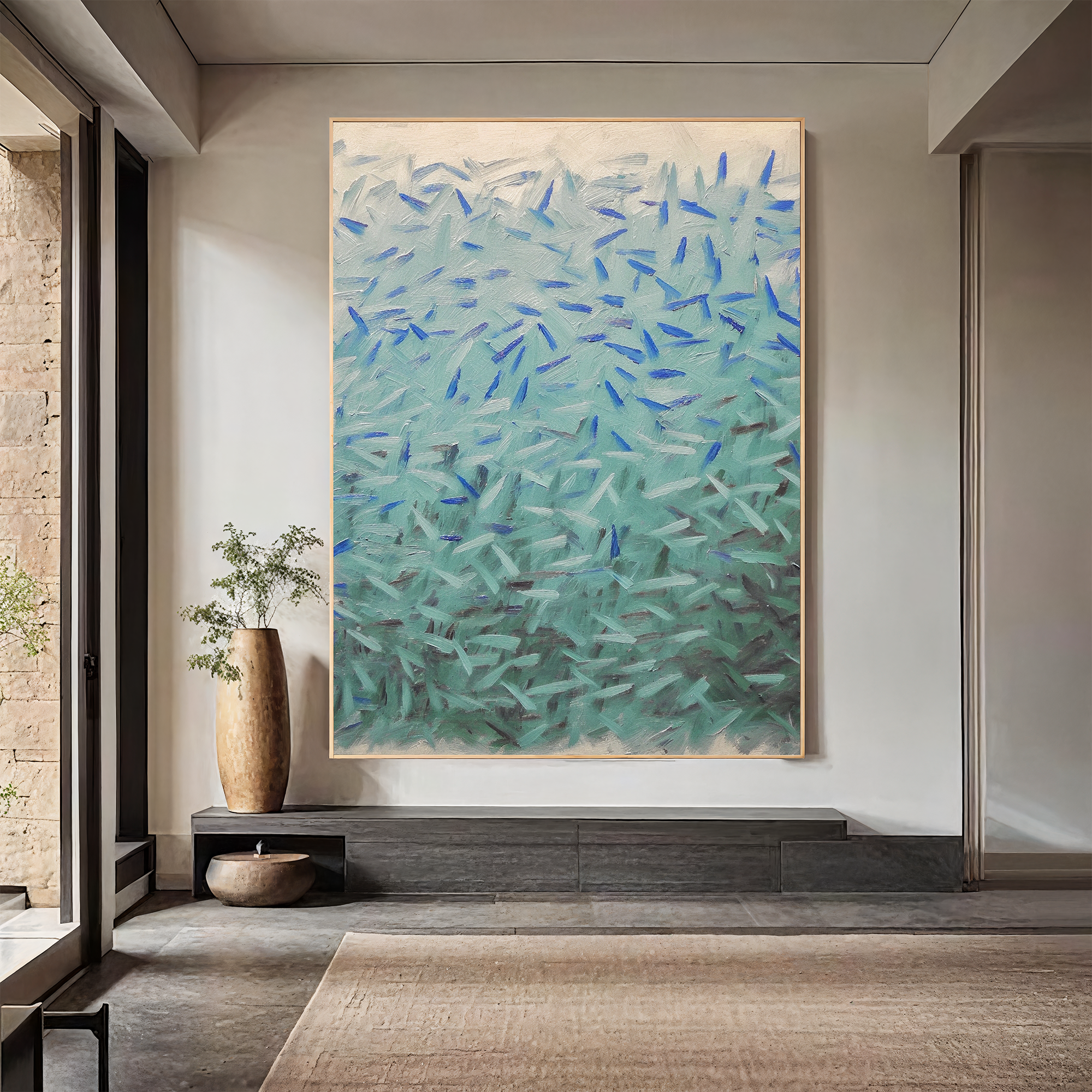 Textured Brush Abundance | Blue Teal