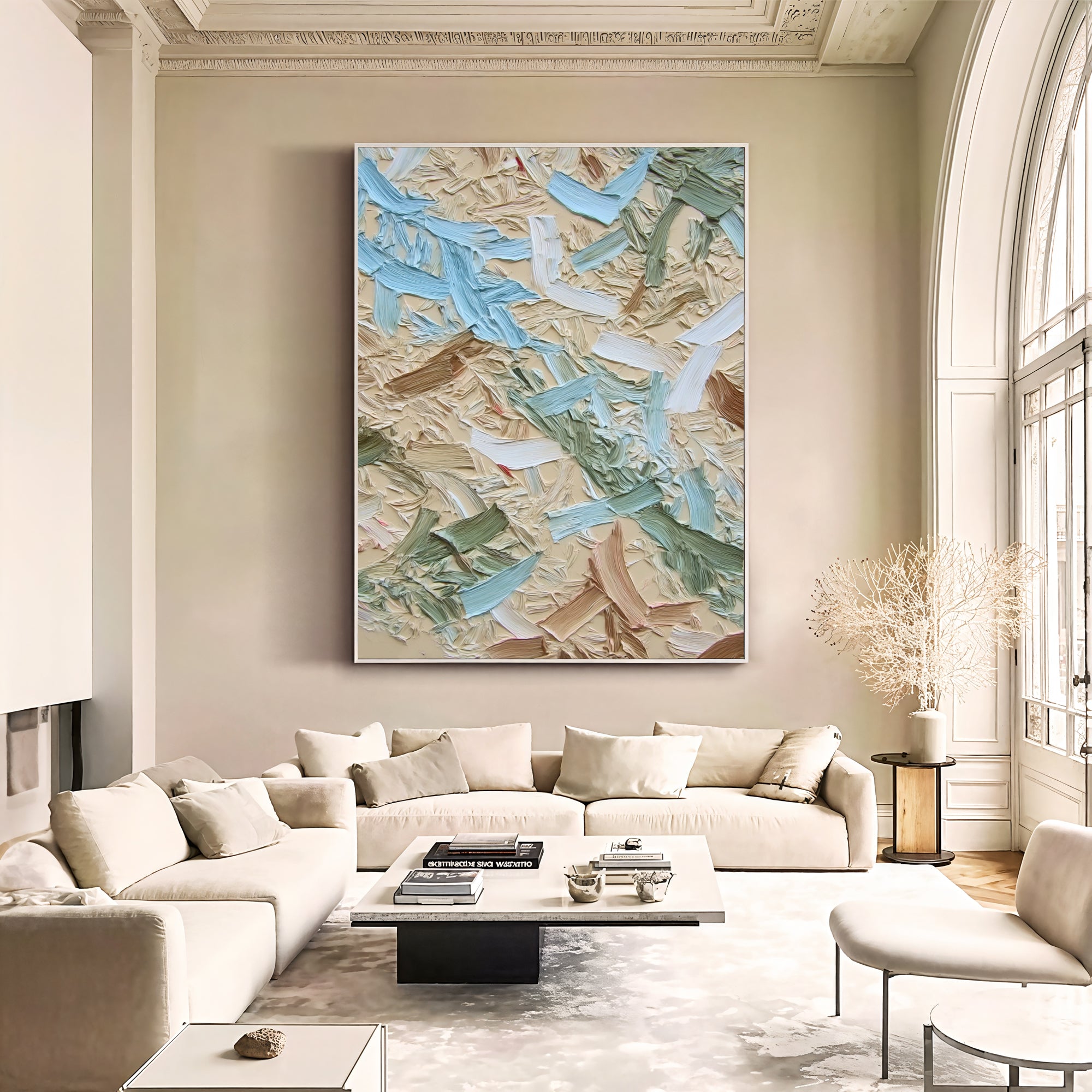 Textured Brushstroke Opulence | Pastel Hues