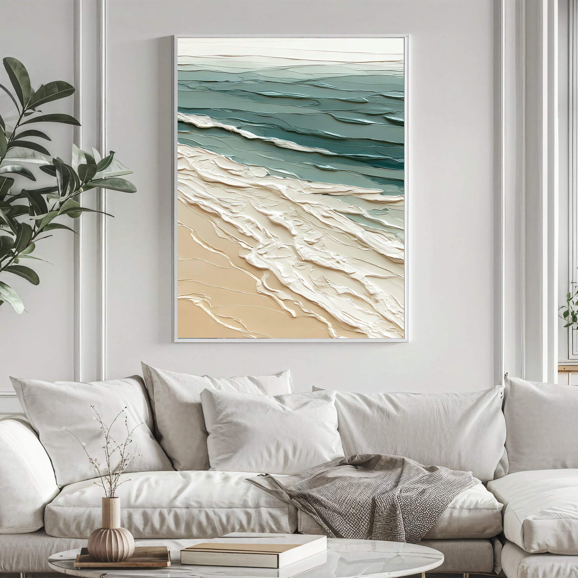 Textured Coastal Ripples | Sandy Foam