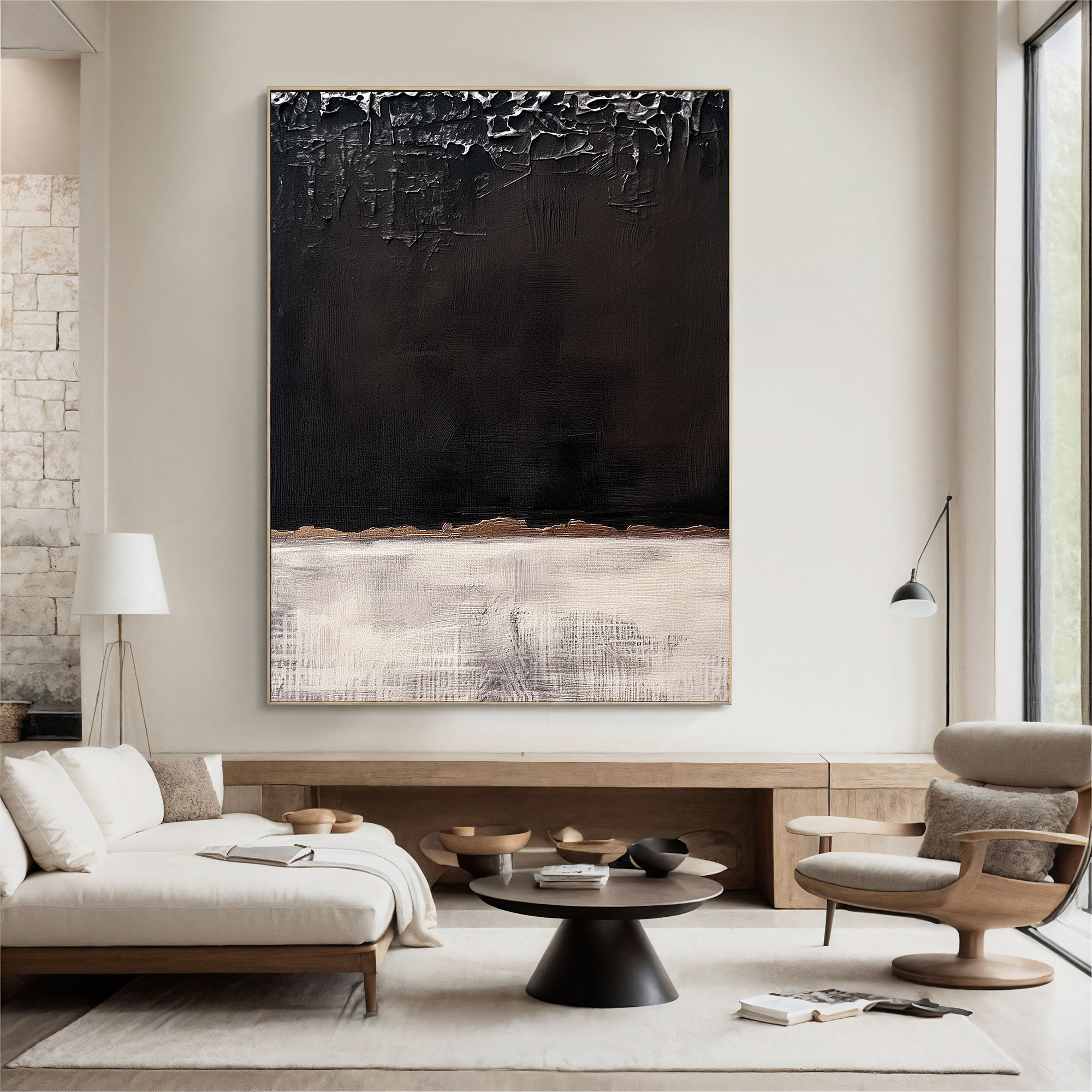 Textured Contrast Elegance | Black White