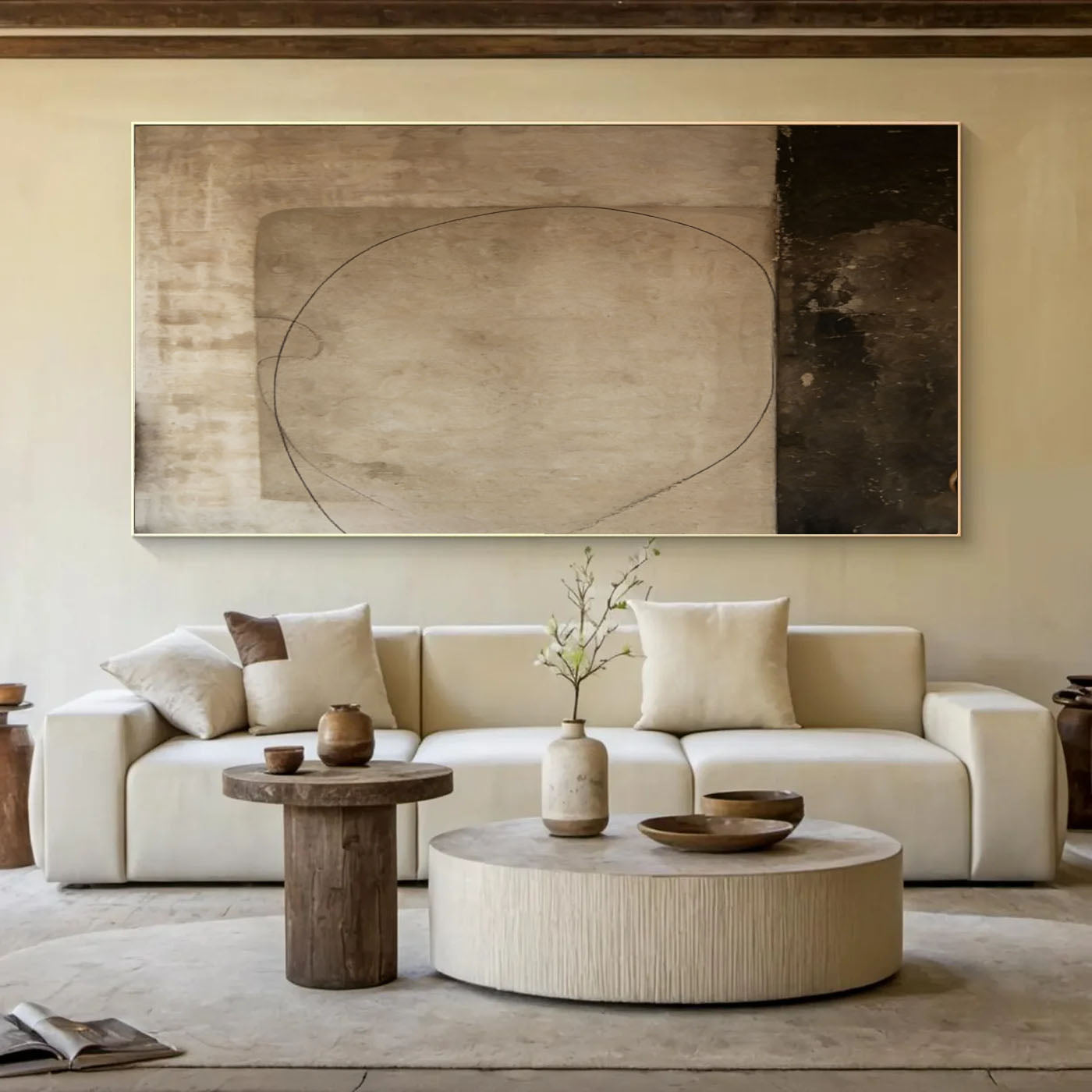 Textured Contour Mediation | Beige Sphere