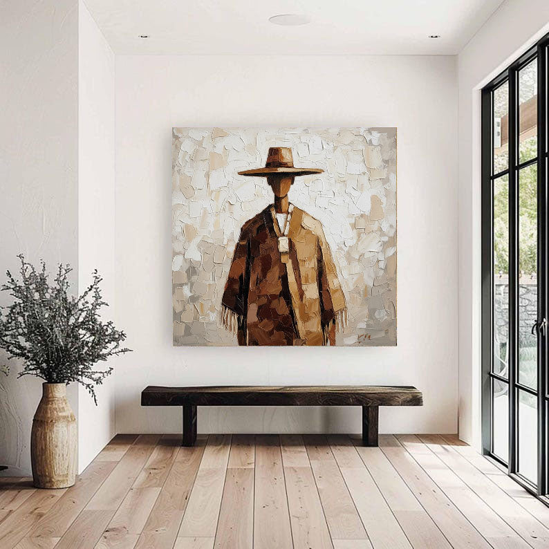 Textured Cloaked Silhouette | Earth Palette