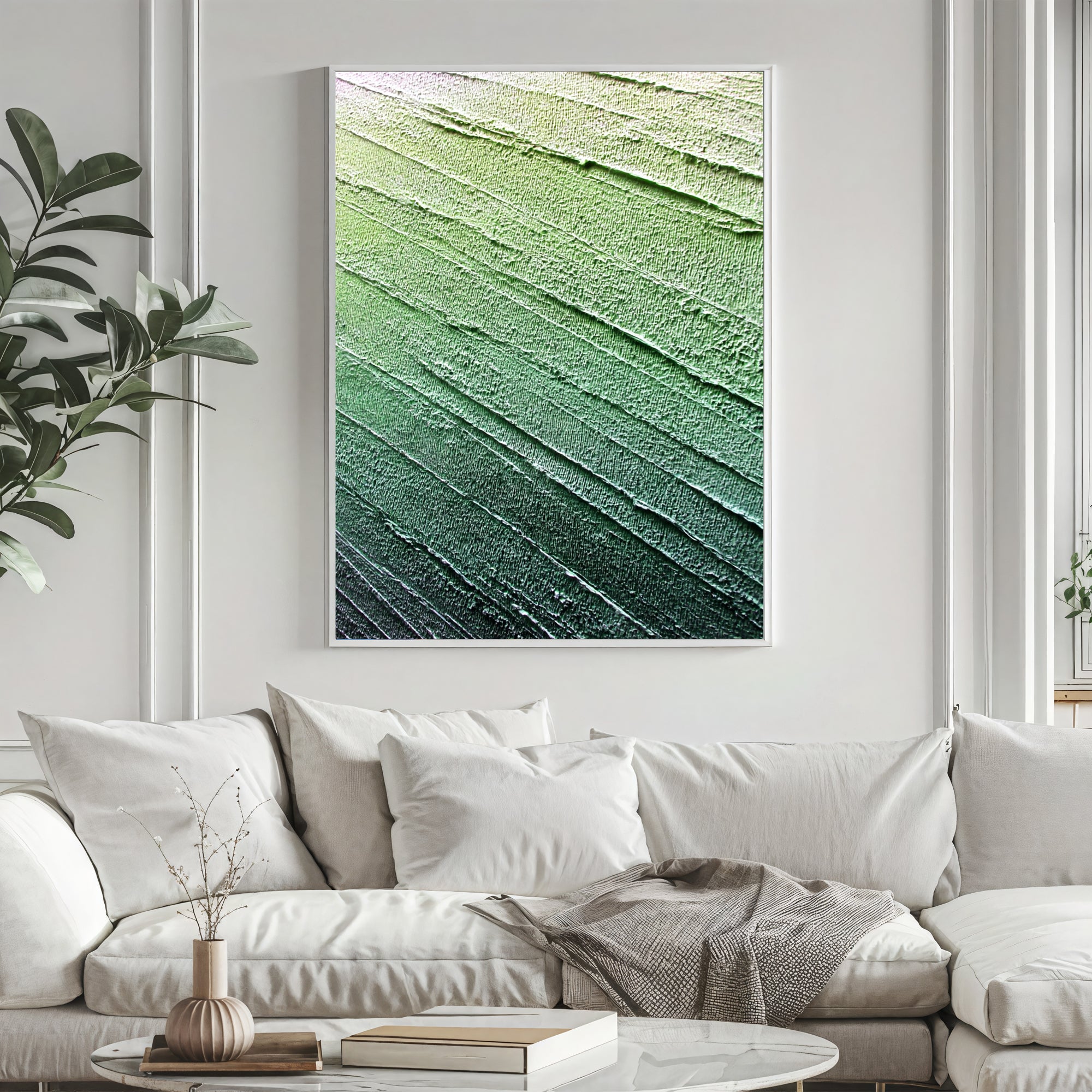 Textured Verdant Strokes | Forest Hues