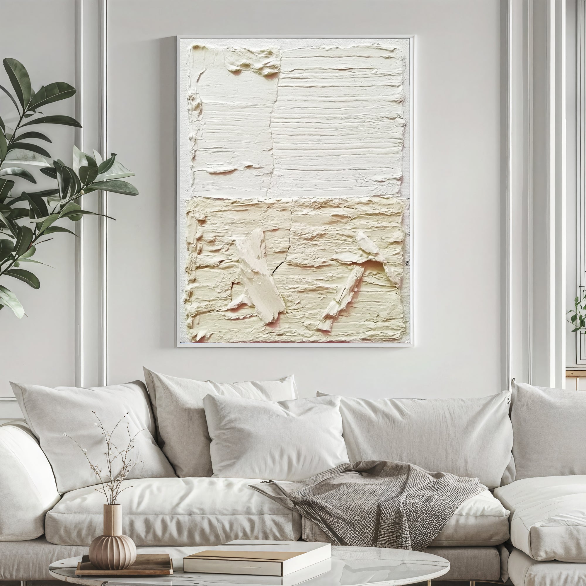 Textured Cream Layers | Ivory Hues