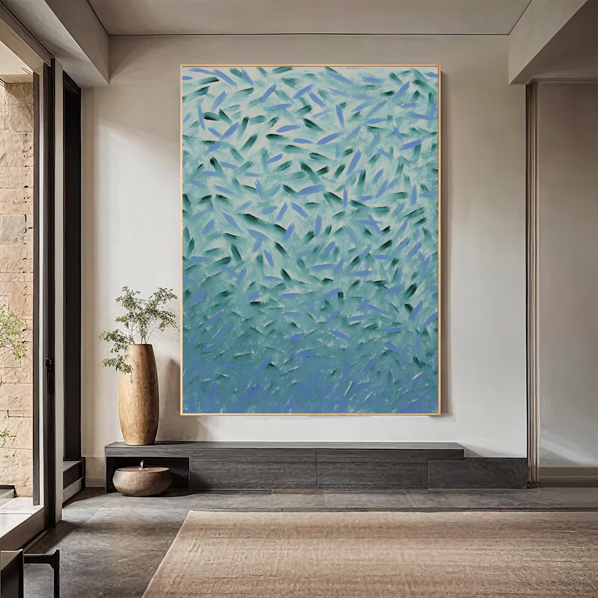 Textured Strokes Vibrance | Blue Teal