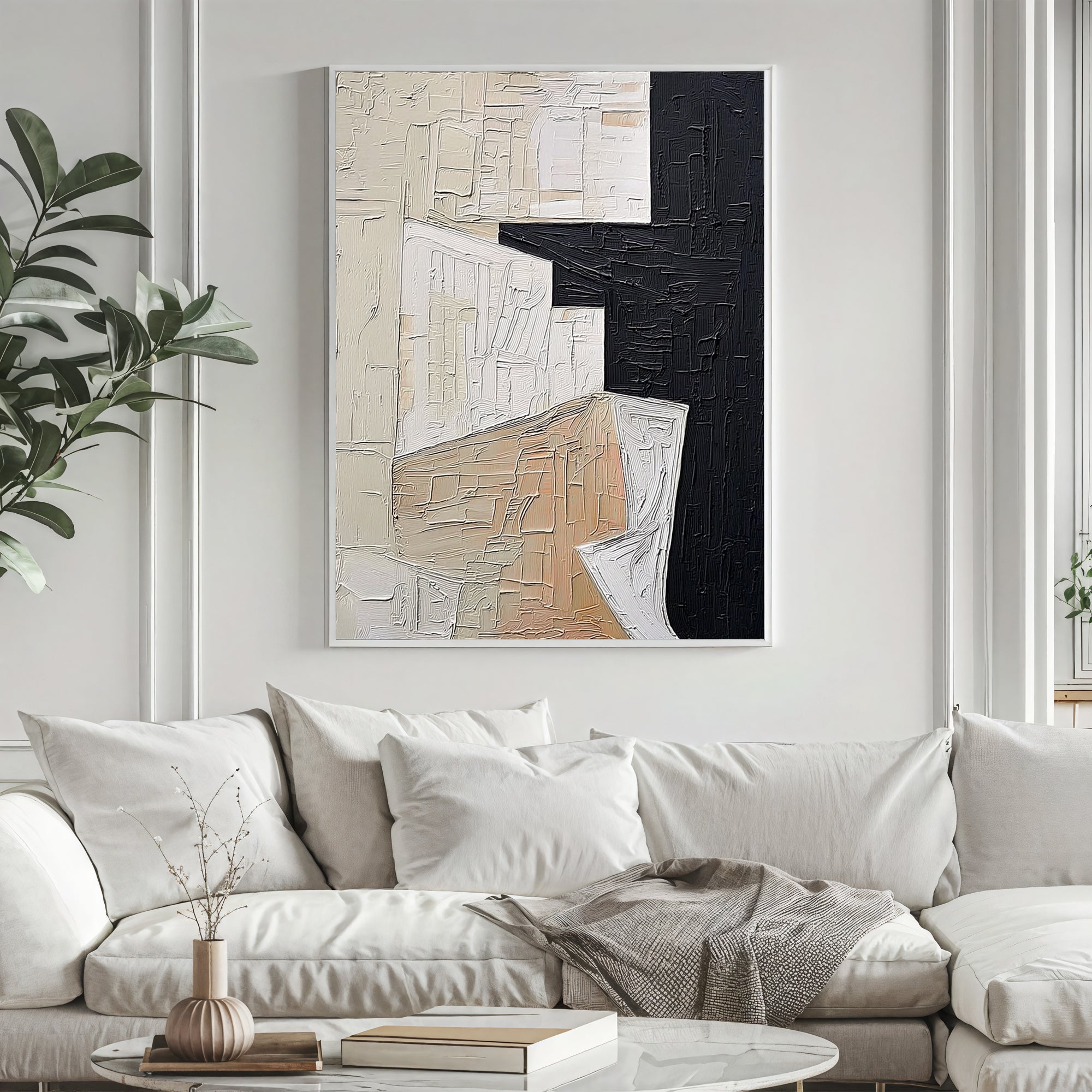 Textured Geometric Depth | Neutral Contrast