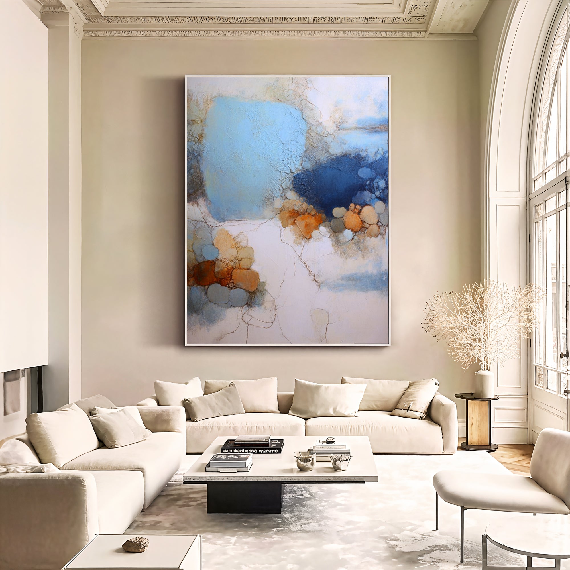 Textured Azure Patina | Amber Vein