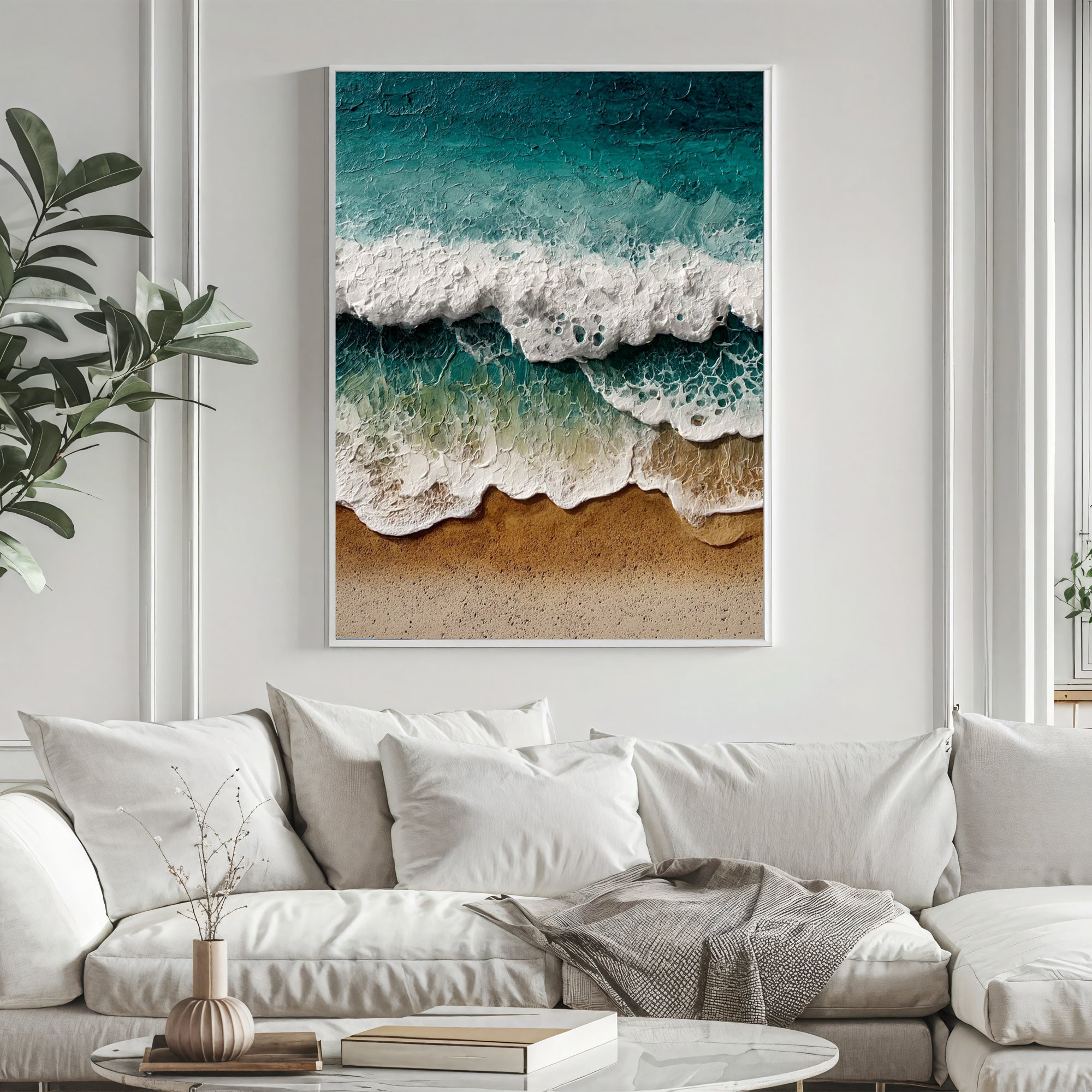 Textured Coastal Opulence | Turquoise Shores