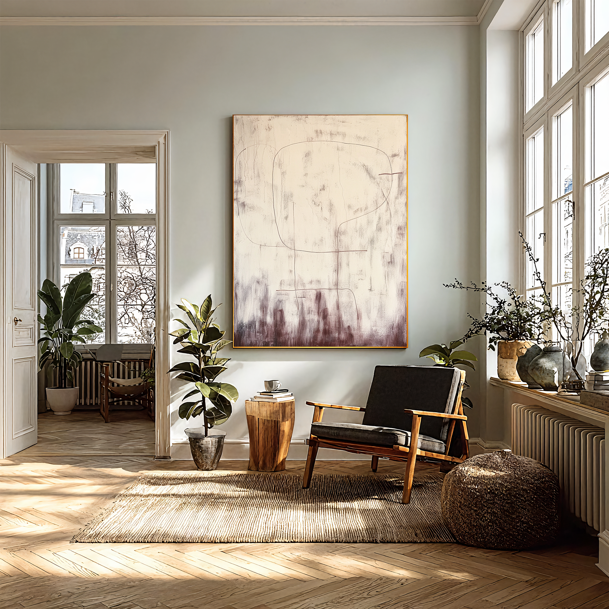 Textured Line Serenity | Beige Plum