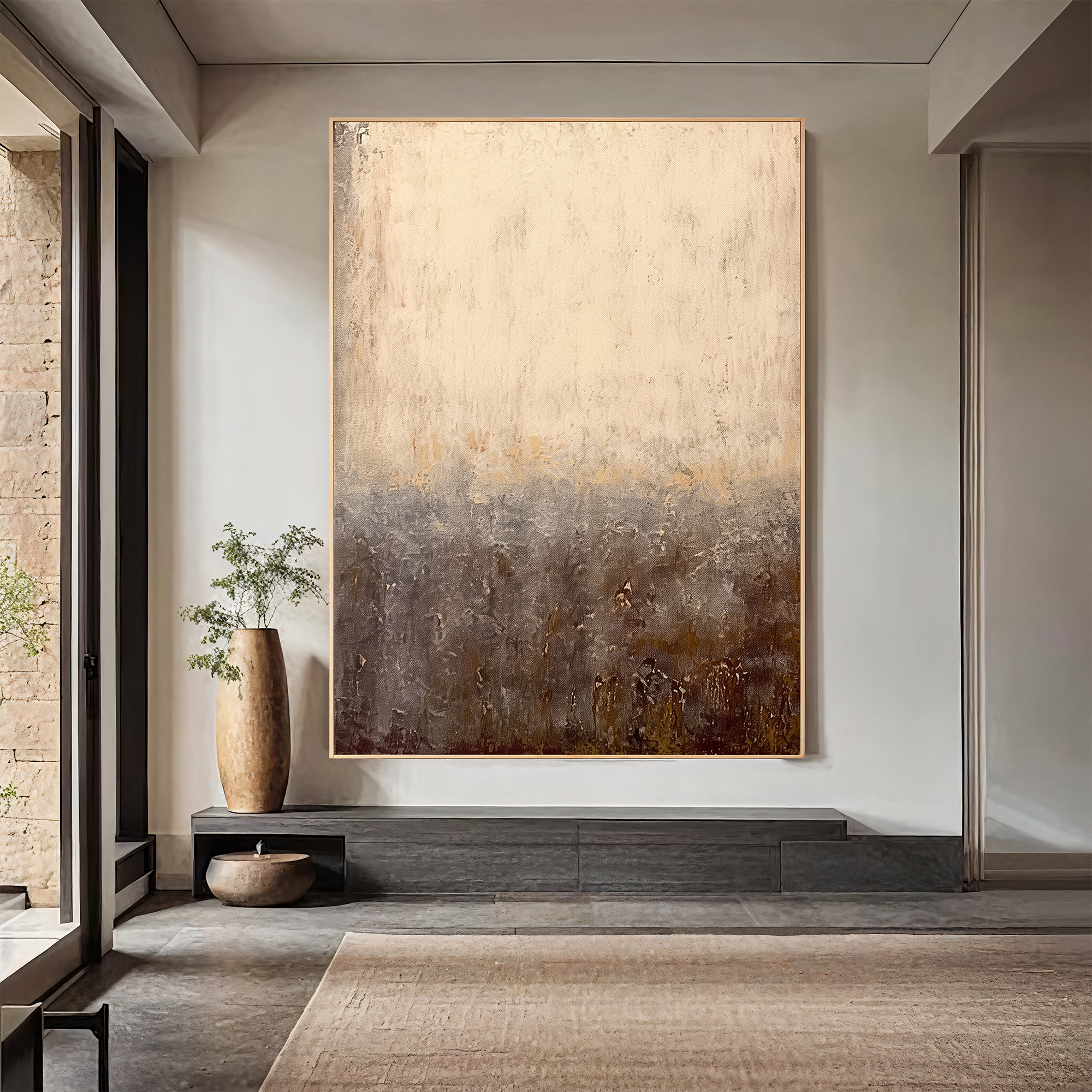 Textured Gradient Luxury | Beige Brown