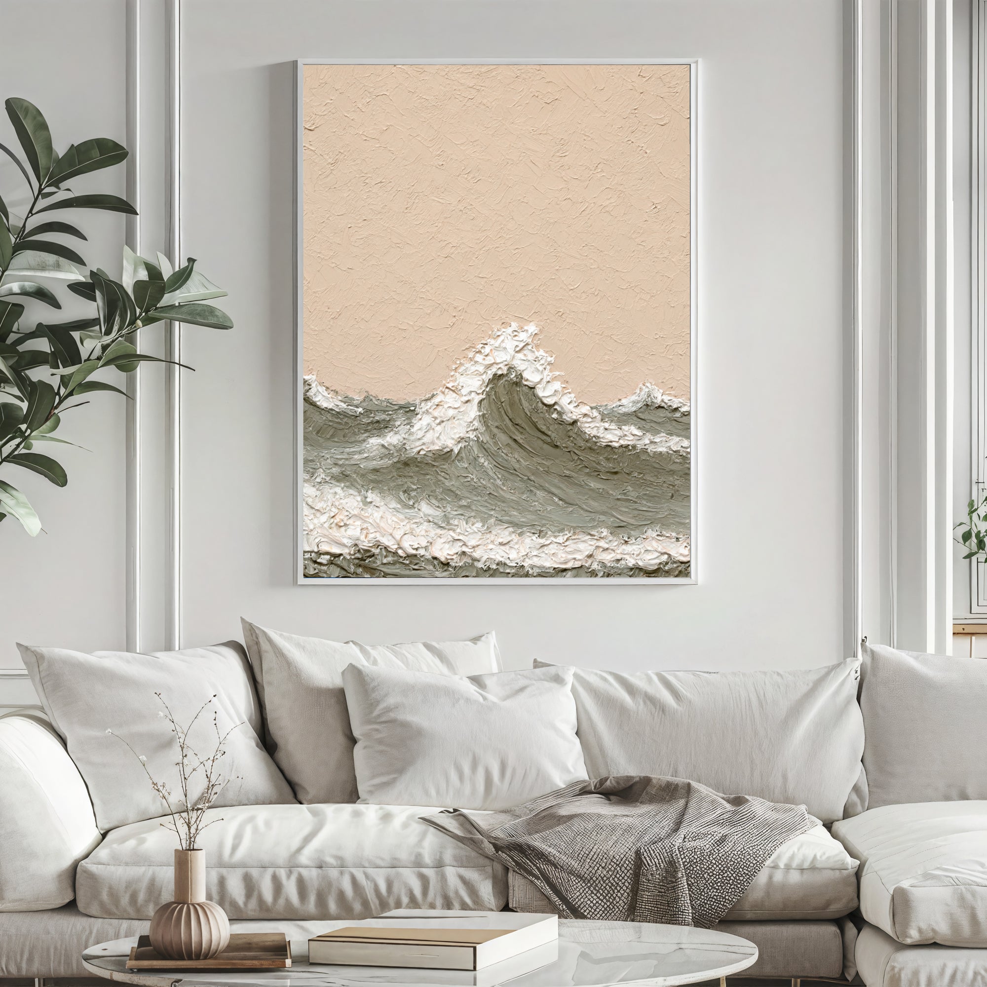 Textured Beige Swells | Ocean Crests