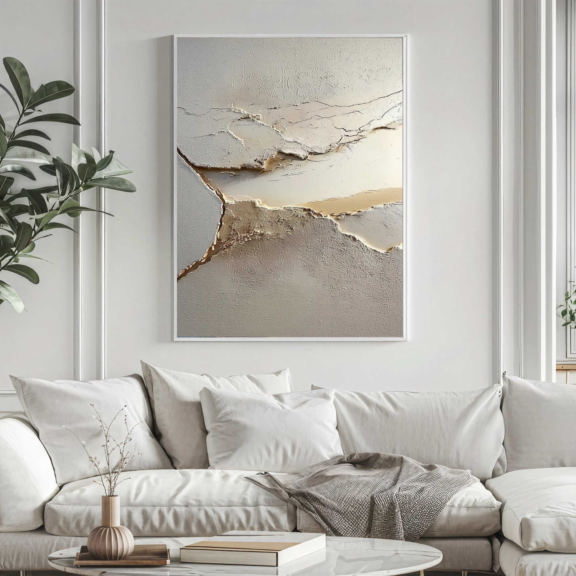 Textured Cracked Layers | Gray Gold