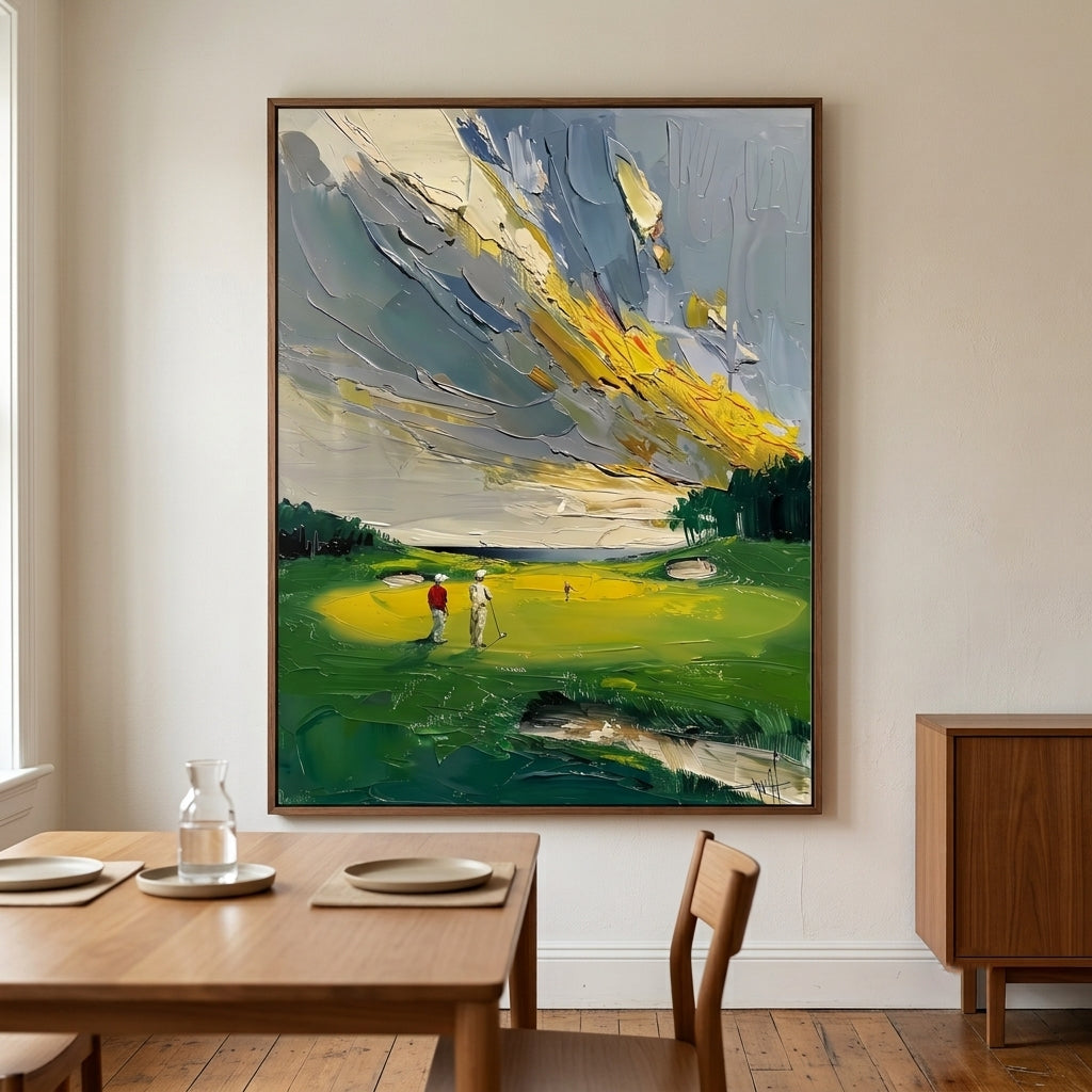 Impressionist Art | Golden Sky Fairway
